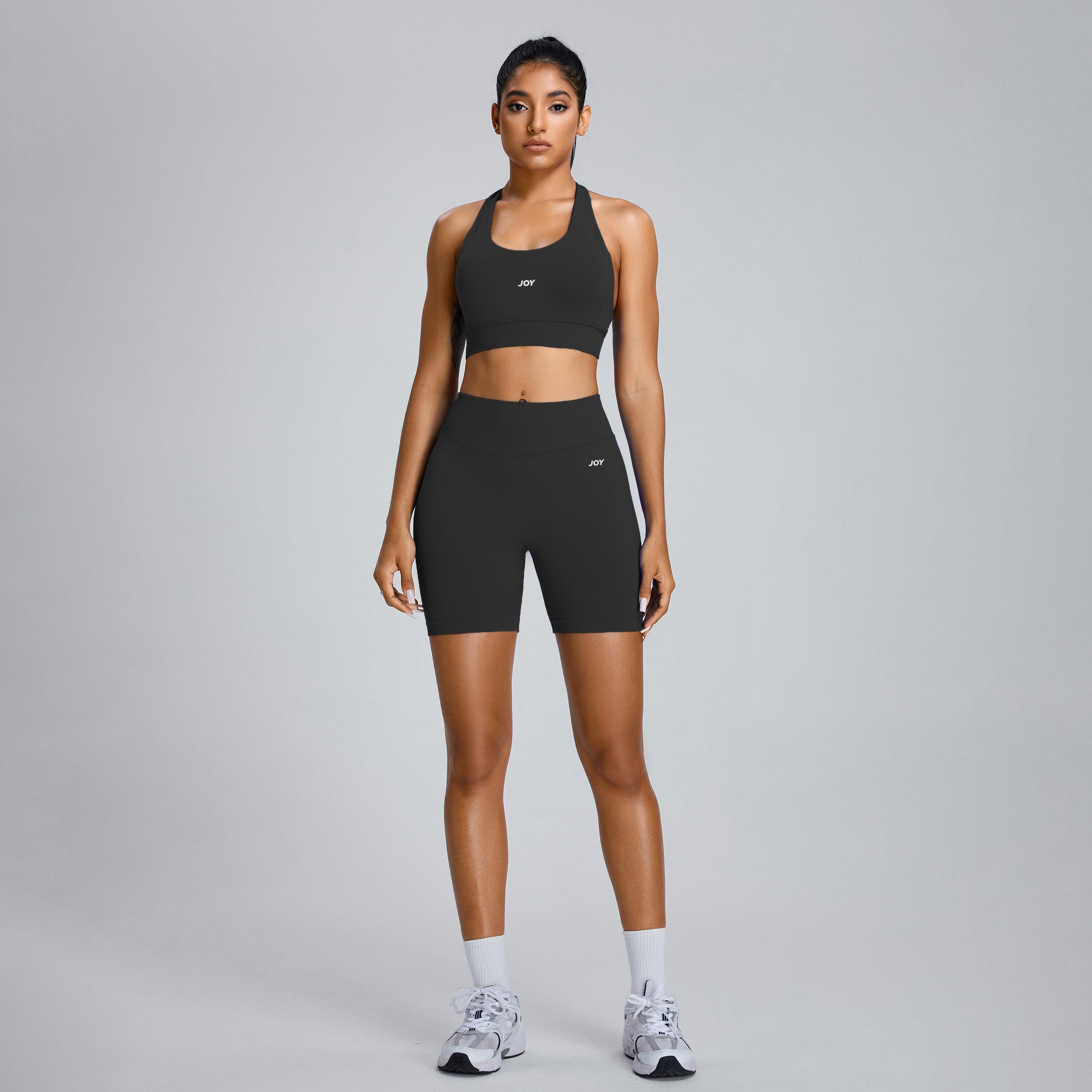 JOY STUDIO Short Dames Low Sculpt Scrunch - Zwart