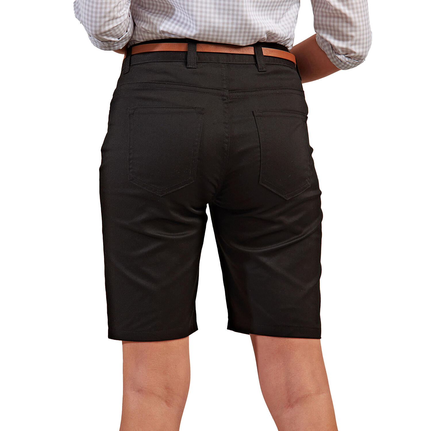 Womens/Ladies Chino Shorts (Black) 2/4