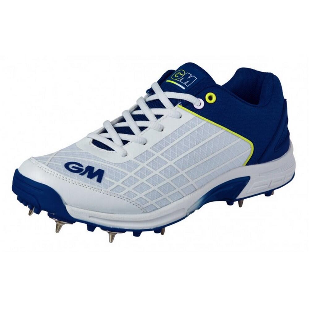 GUNN AND MOORE Mens 2022 Cricket Shoes (White/Blue)