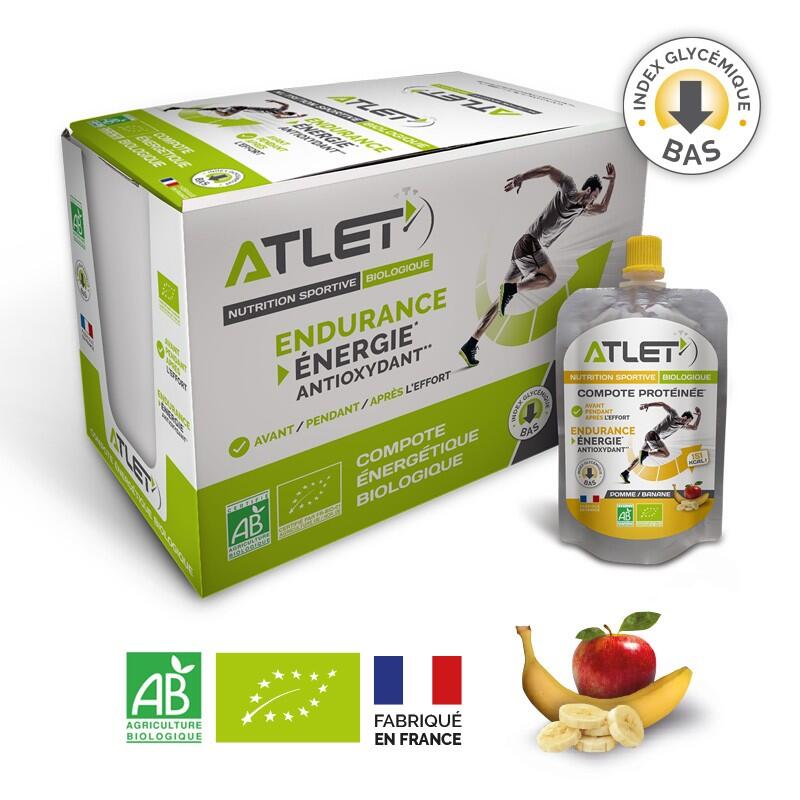 ATLET Compotas energéticas biológicas 100g Atlet (embalagem de 18)