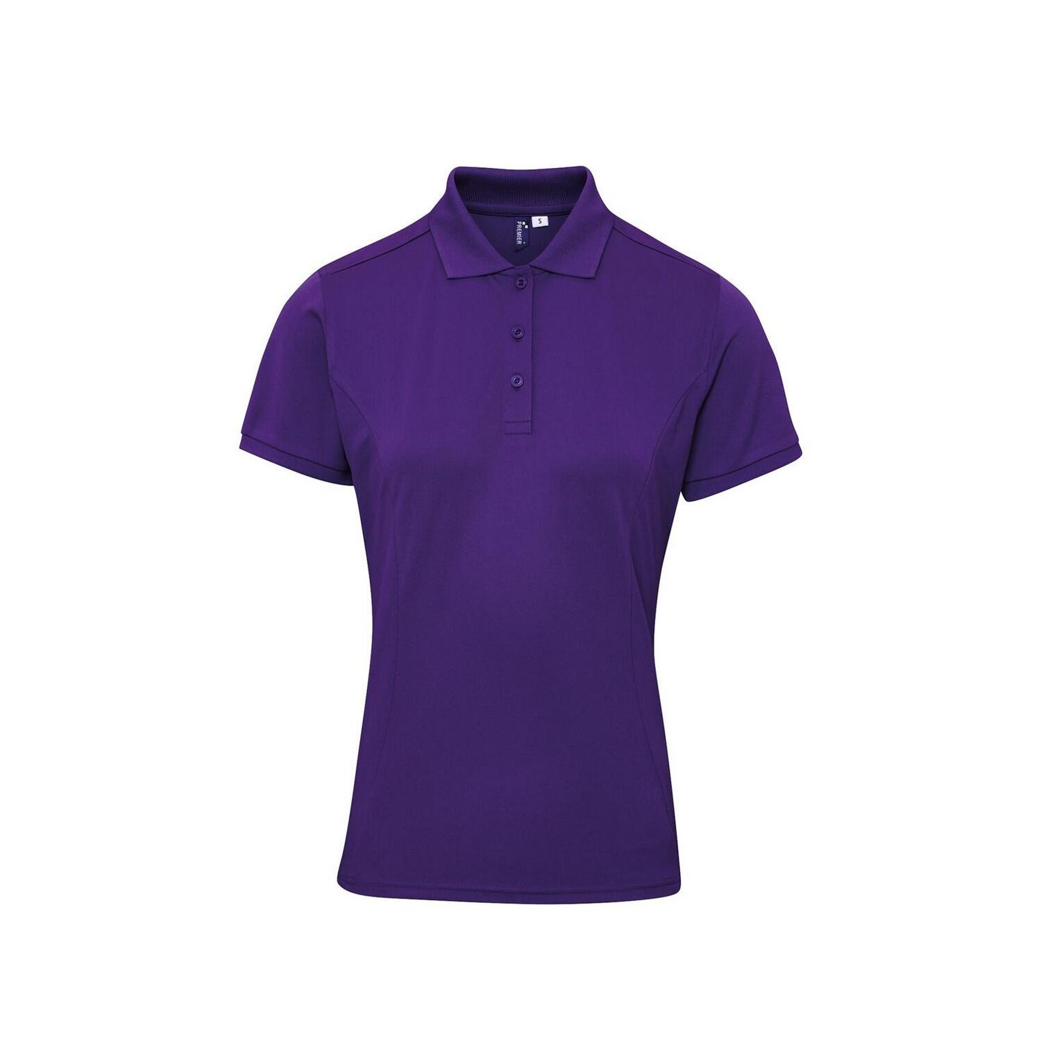 PREMIER Womens/Ladies Coolchecker Plus Polo Shirt (Purple)
