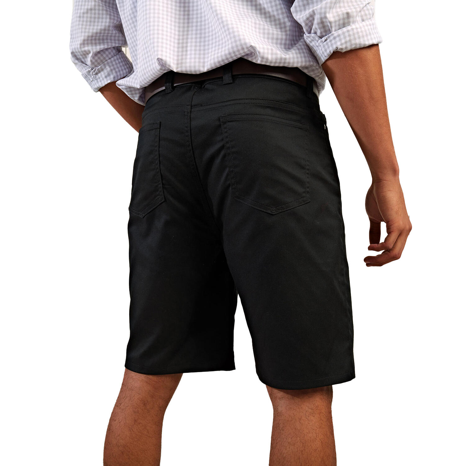 Mens Performance Chino Shorts (Black) 2/4