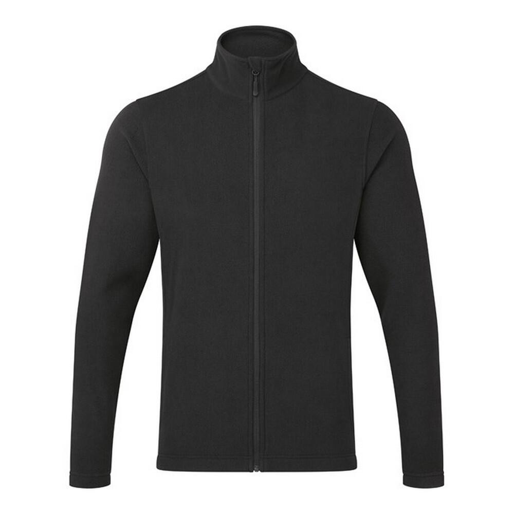 PREMIER Mens Recyclight Microfleece Full Zip Jacket (Black)