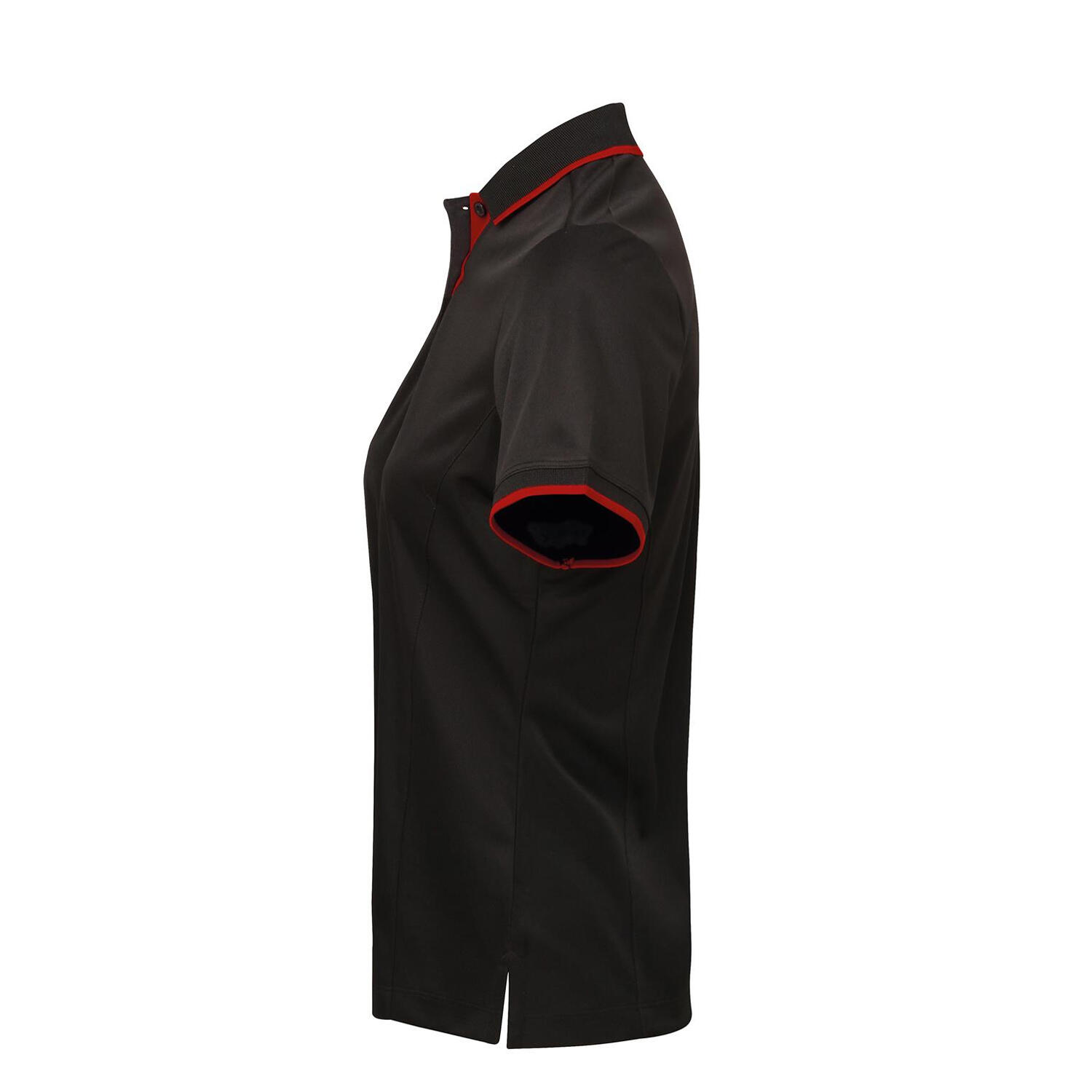 Polo Bordi A Contrasto Donna Premier Nero/Rosso 3/4