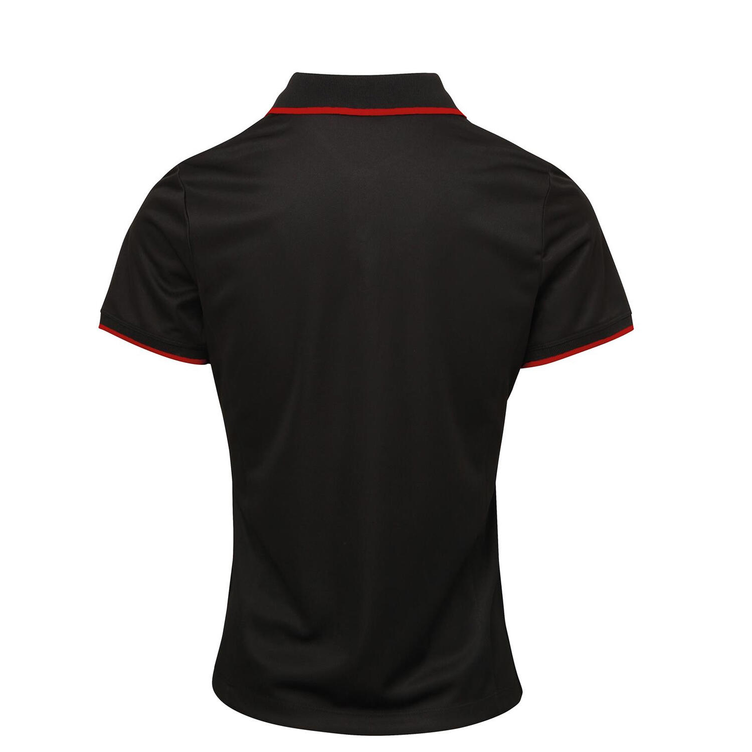 Polo Bordi A Contrasto Donna Premier Nero/Rosso 2/4