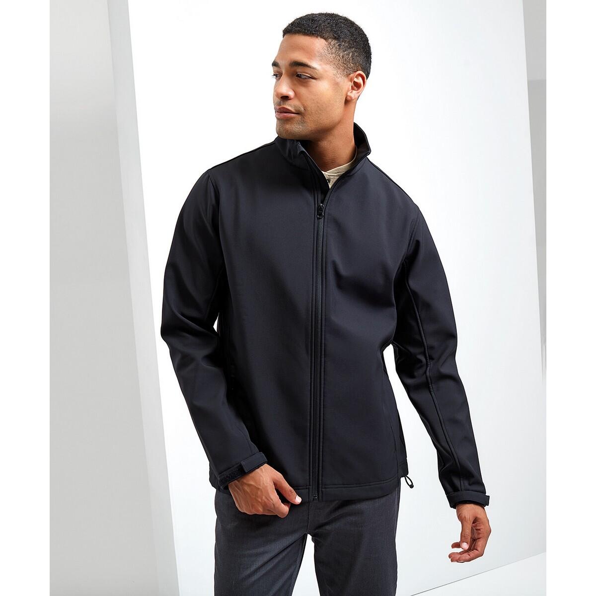 Mens Windchecker Soft Shell Jacket (Black) 3/5