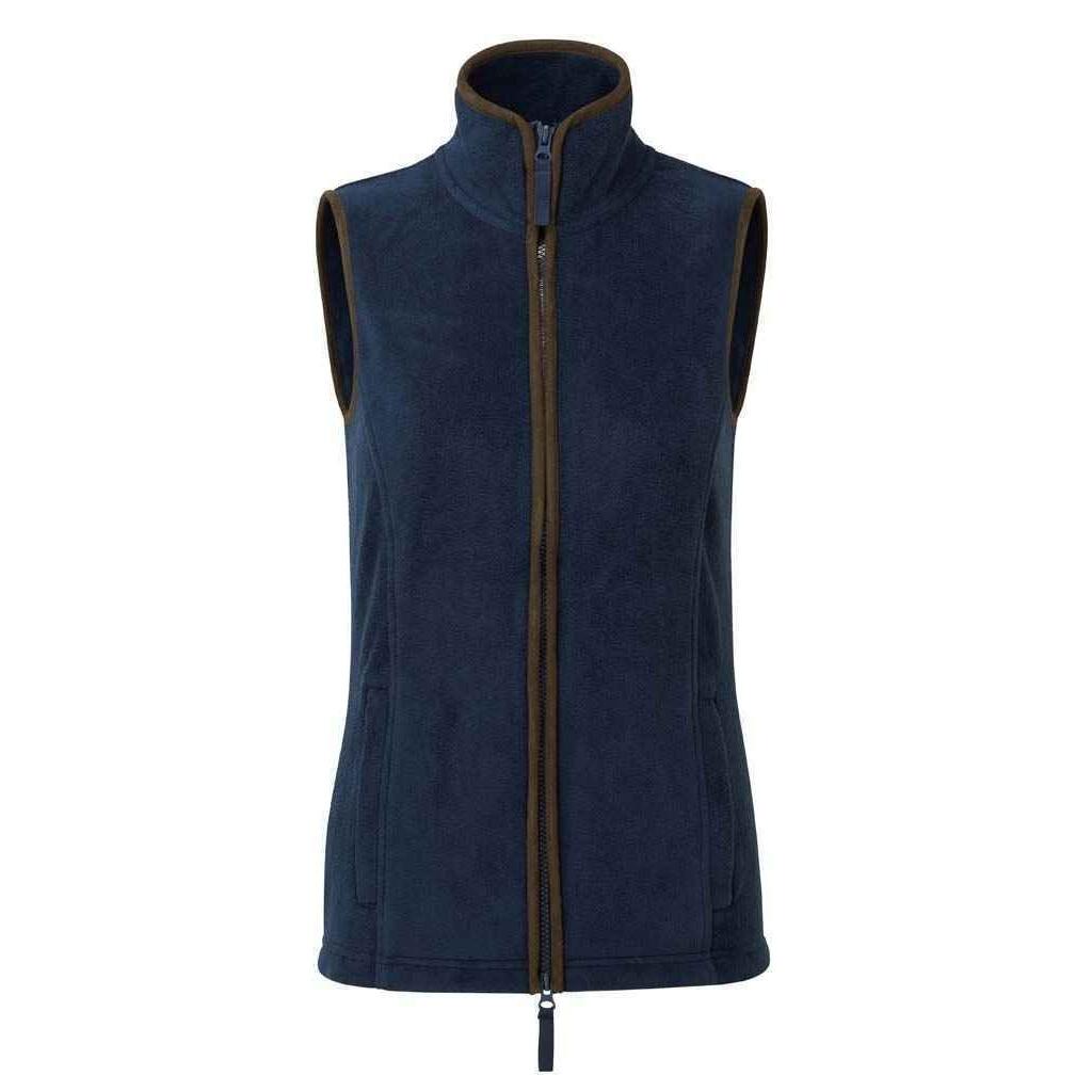 PREMIER Womens/Ladies Artisan Fleece Gilet (Navy/Brown)