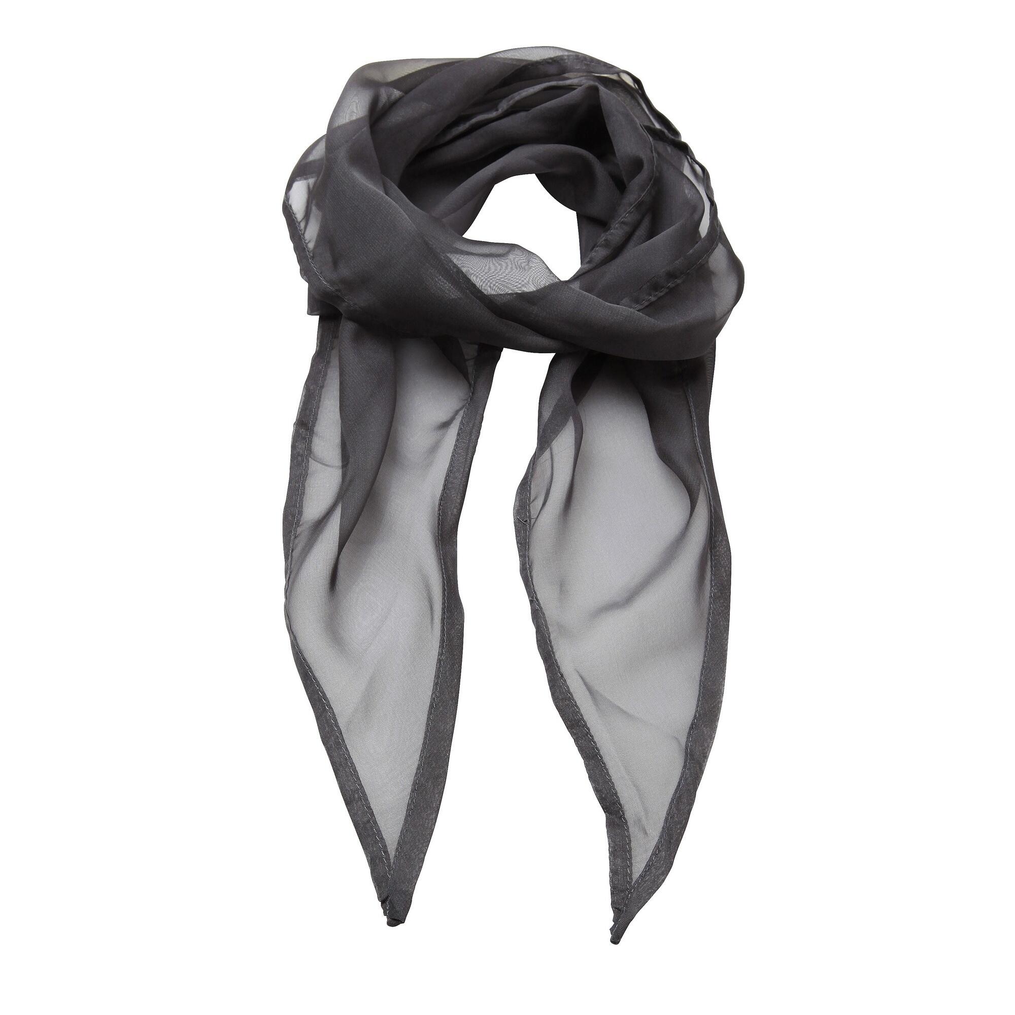 PREMIER Ladies/Womens Work Chiffon Formal Scarf (Dark Grey)