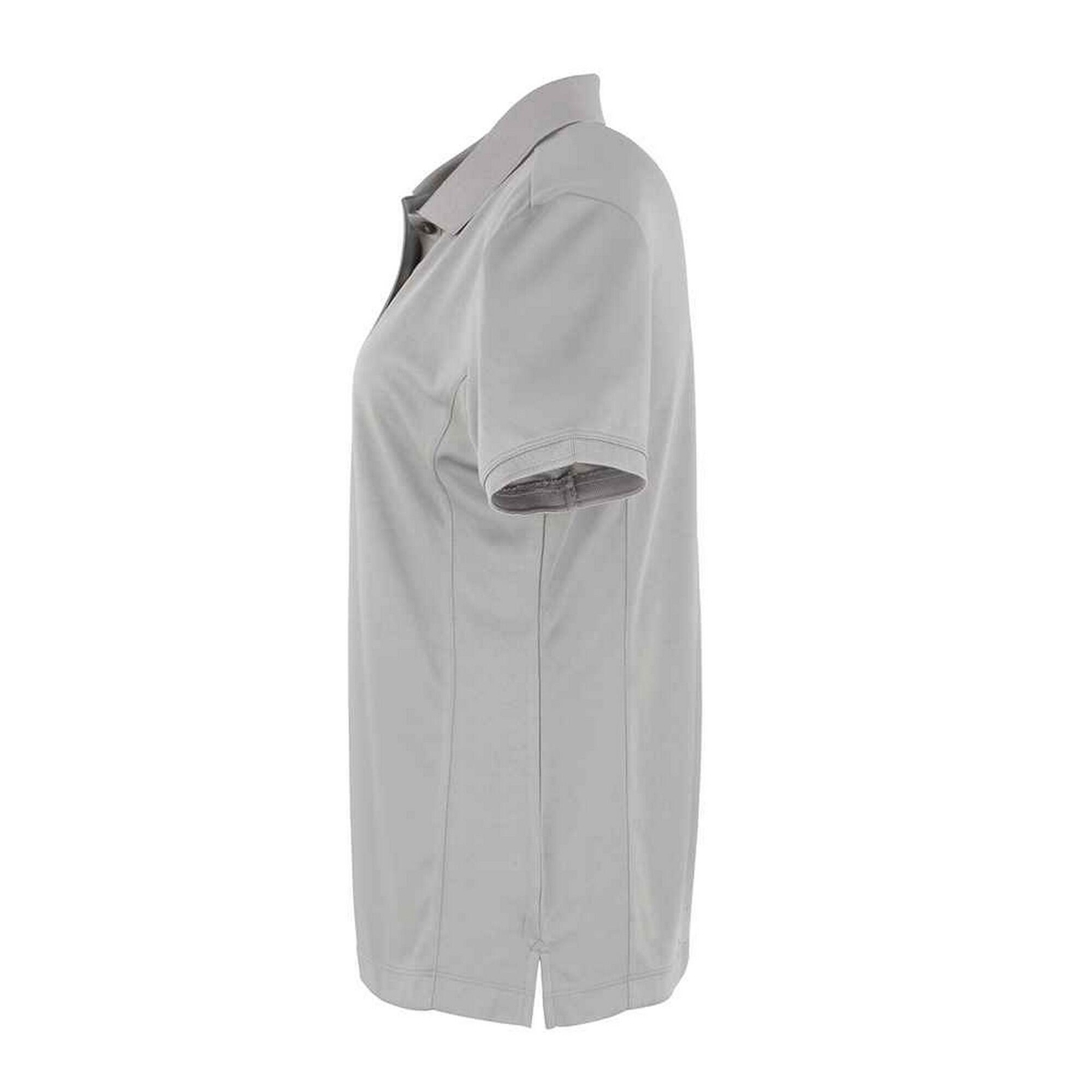 "Coolchecker" Poloshirt für Damen Silber 3/4