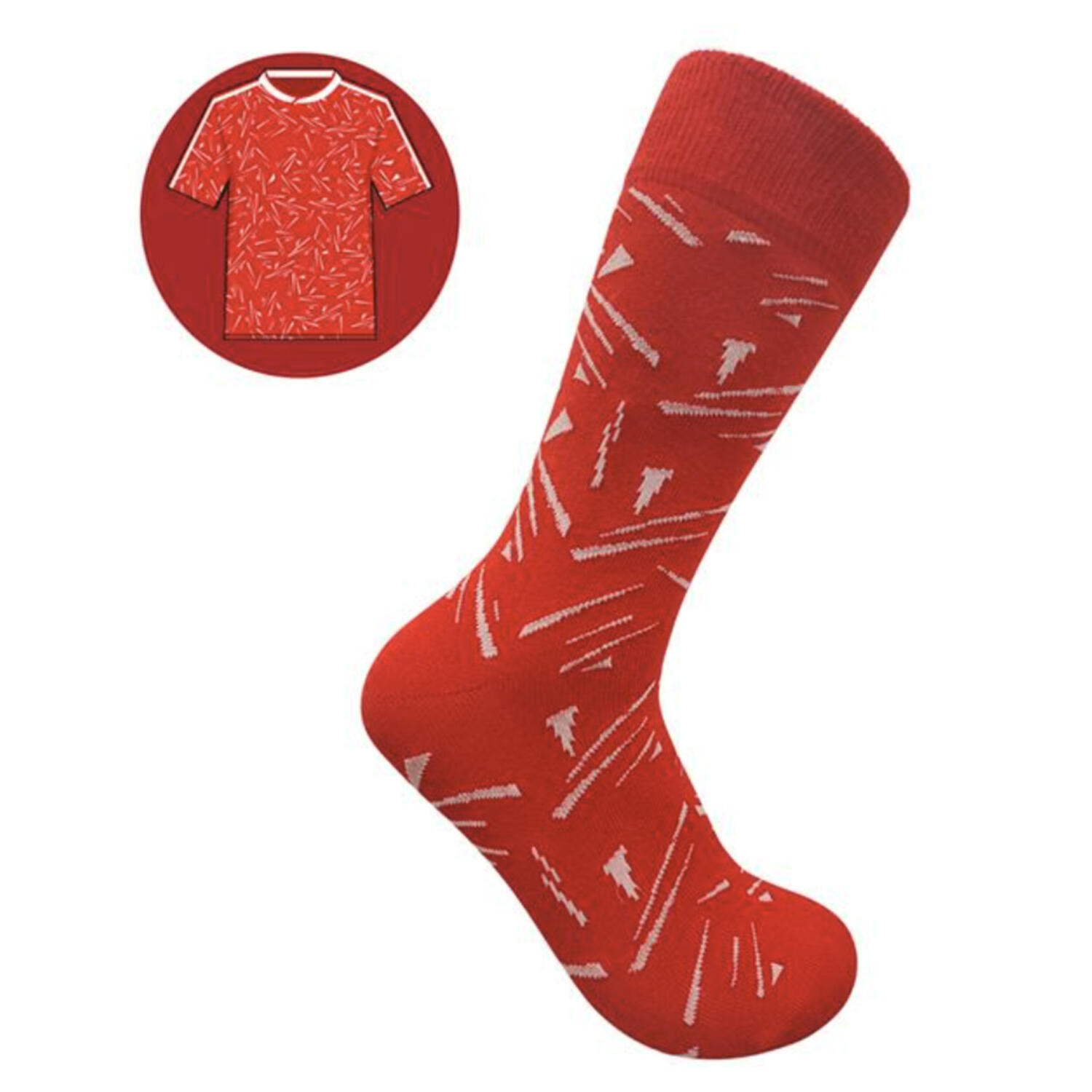 LIVERPOOL FC Mens SicSock Retro Socks (Red)