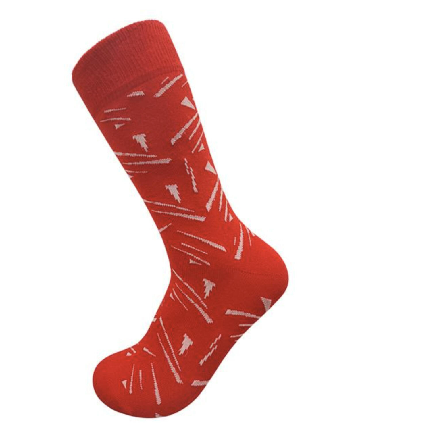 Mens SicSock Retro Socks (Red) 2/2