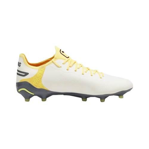 Bottes de football Puma King Ultimate FG/AG Homme Off White 4/5