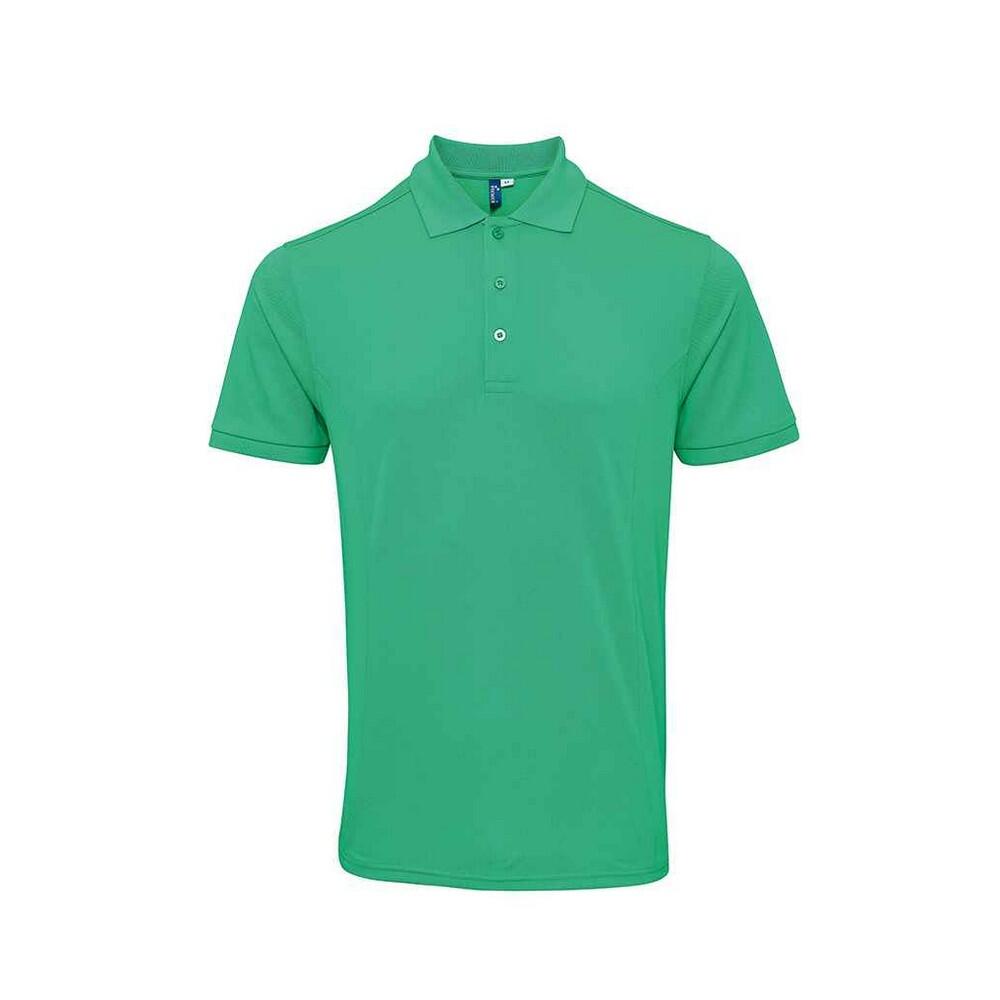 PREMIER Mens Coolchecker Plus Piqu Polo Shirt (Kelly Green)