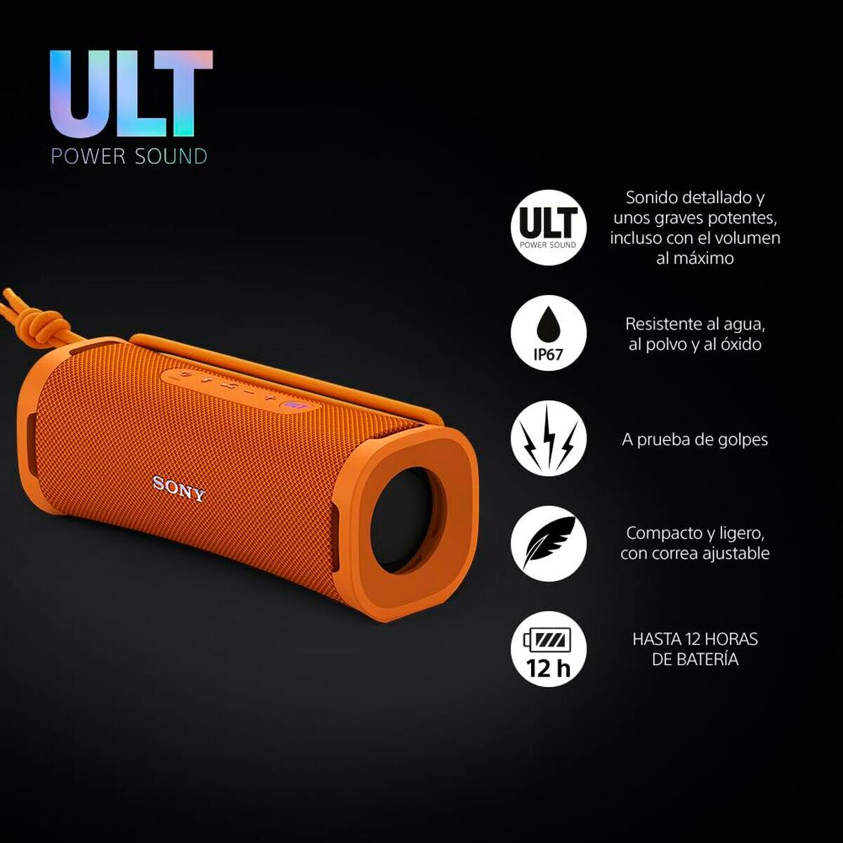 Altifalante Bluetooth Portátil Sony SRSULT10D Laranja 2/2