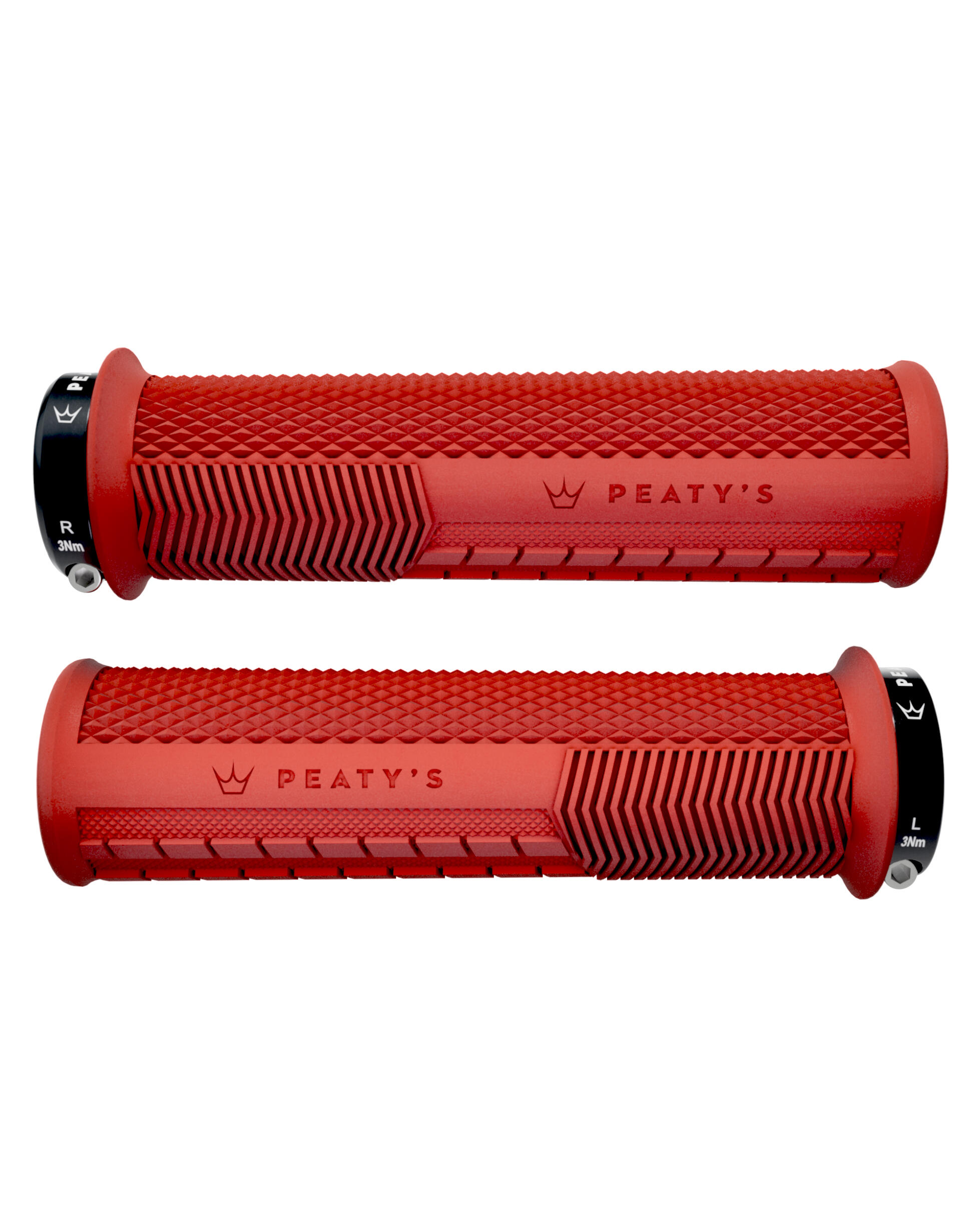 Par de punhos Peaty's Monarch Knurl Vermelho 7/7