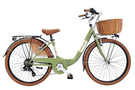 Vélo de ville Canellini Venere 26" vert clair cadre acier 6 vitesses