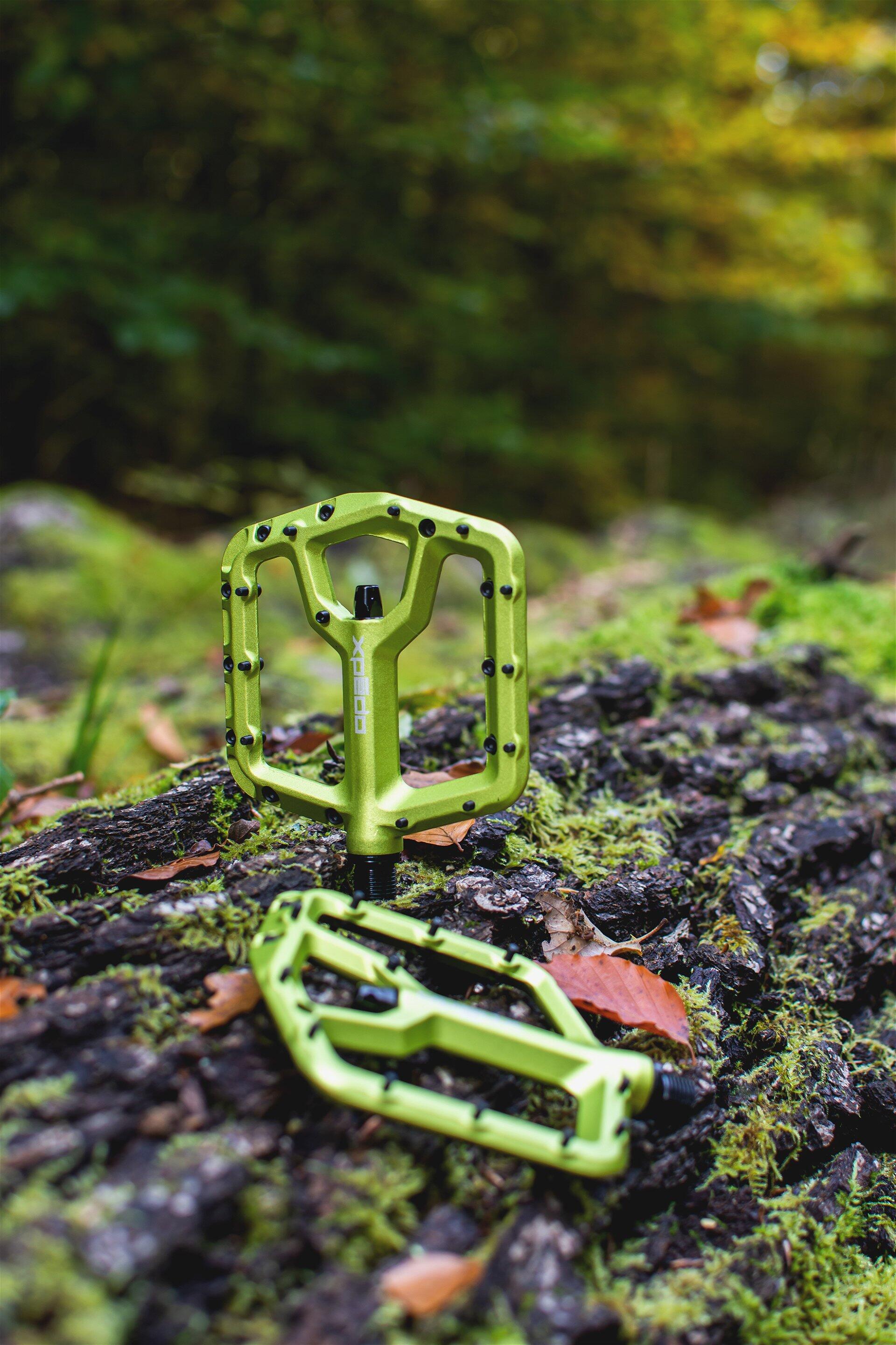 MTB/Plattform Pedal TRIDENT, limegreen, 9/16" 3/5