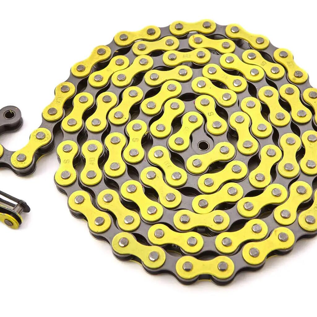 BMX CHAIN YELLOW 1/2‘ x 1/8’ STEEL KHEBIKES