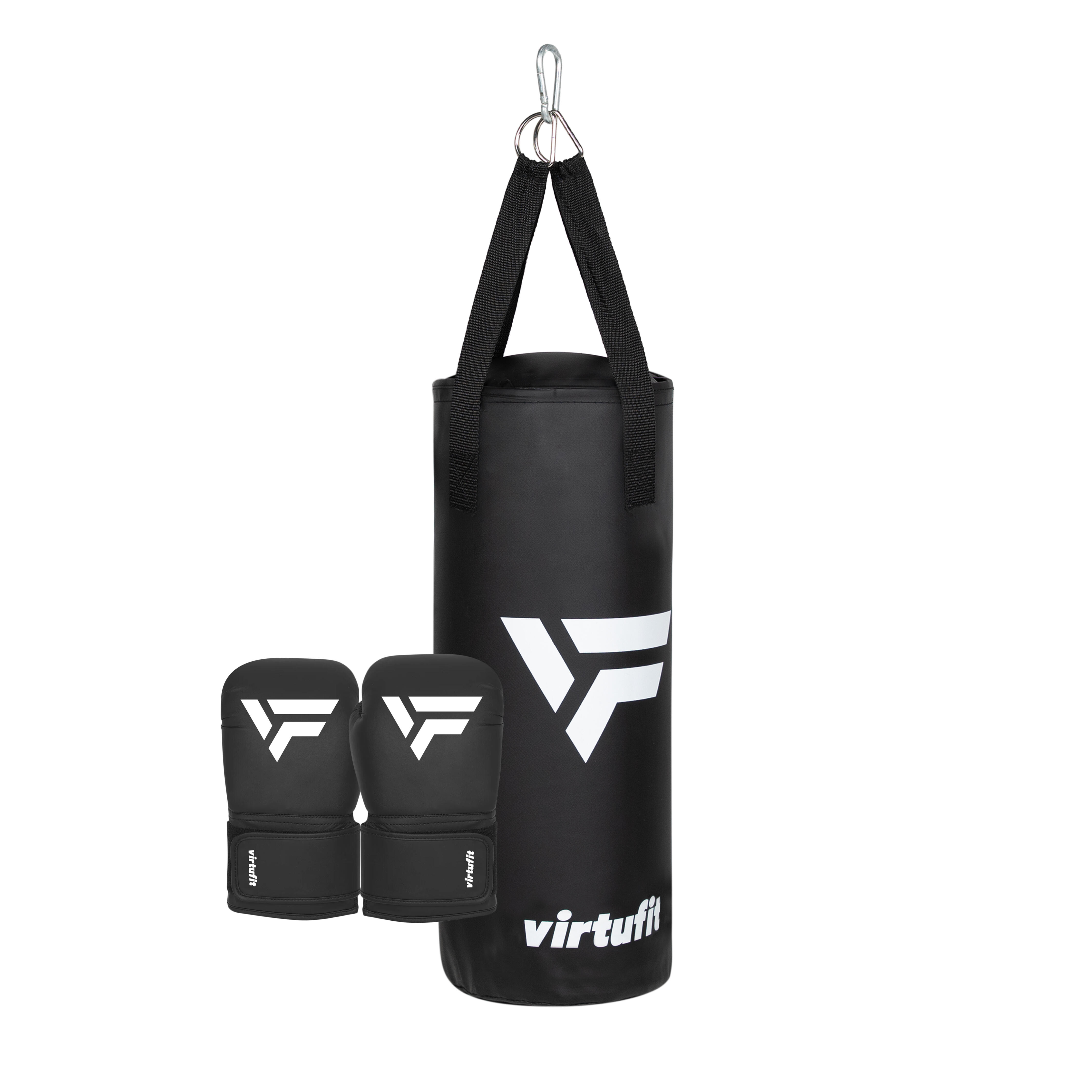 Virtufit - Set De Boxe Junior - Set De Boxe Junior - Sac De Frappe Et Gants De Boxe - Sac De Frappe - Noir - 20 Cm - Decathlon