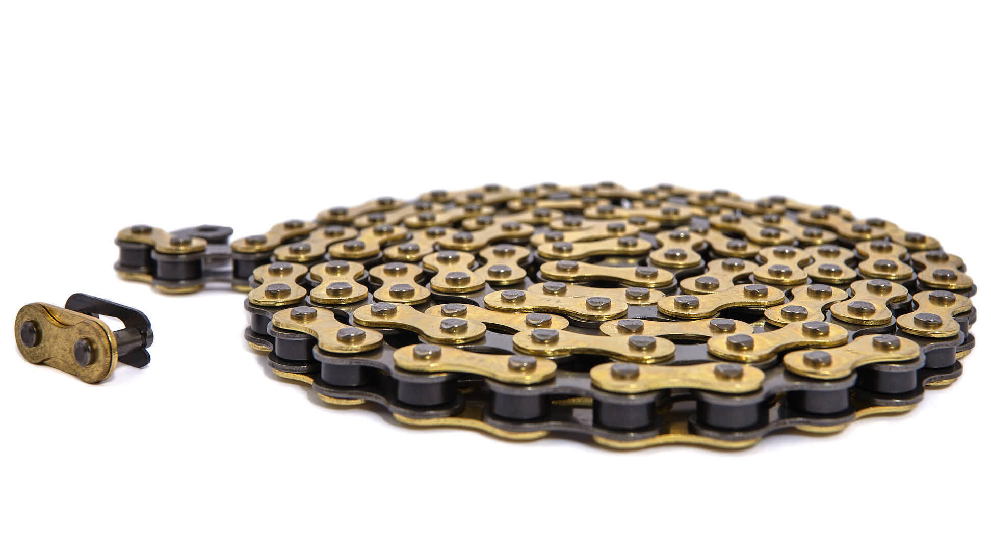 CATENA BMX ORO 1/2 "x1/8" ACCIAIO KHEBIKES 2/4
