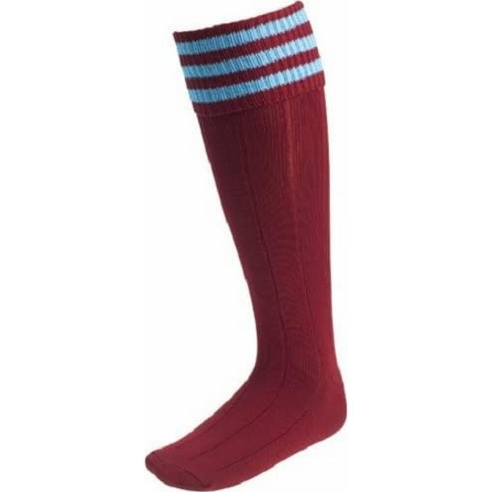 carmine red / cornflower blue
