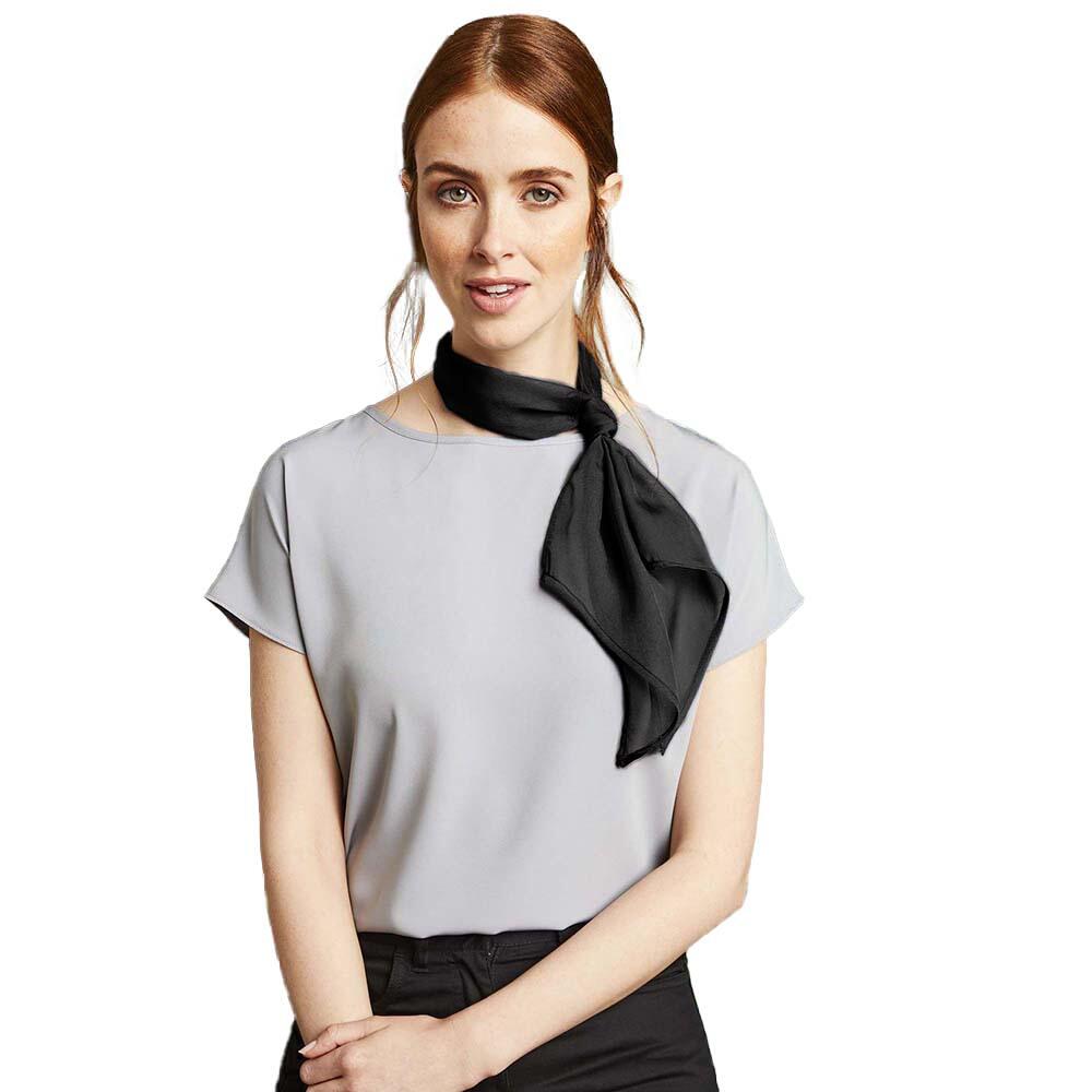 Ladies/Womens Work Chiffon Formal Scarf (Black) 2/3