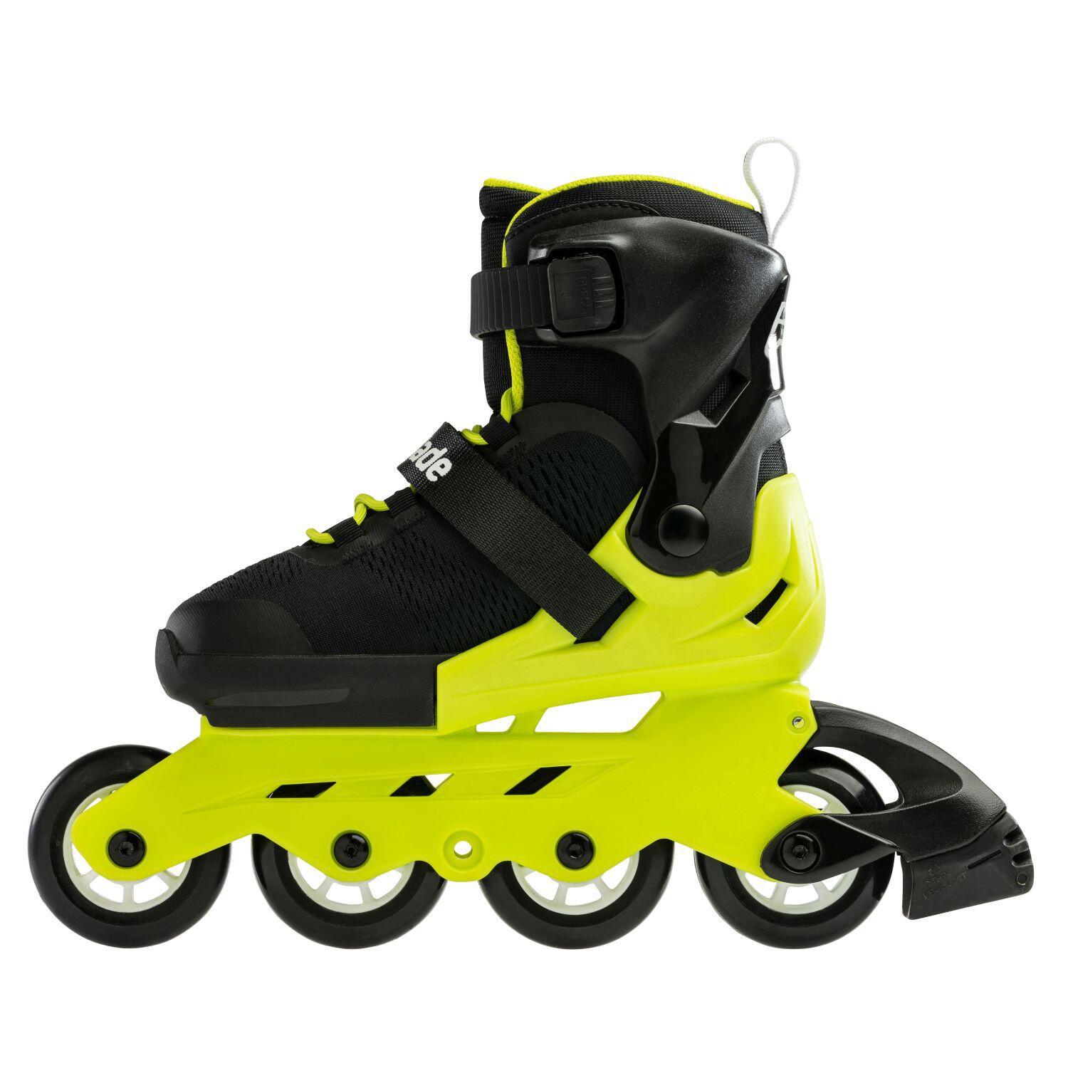 ROLLERBLADE MICROBLADE, BLACK/NEON YELLOW, 28-32 2/5