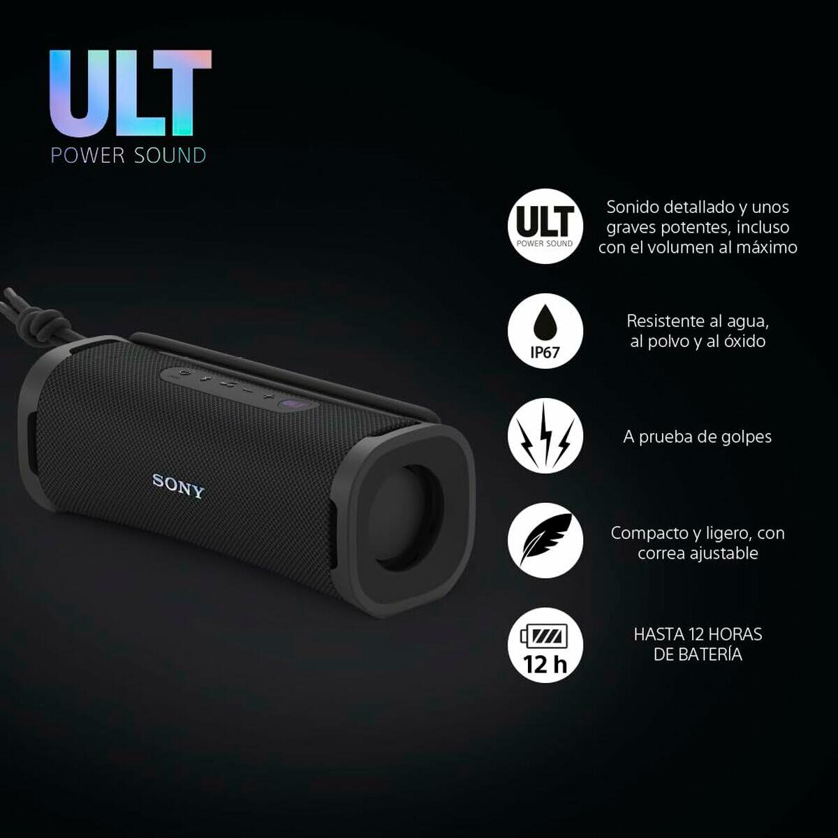 Altoparlante Bluetooth Portatile Sony SRSULT10B Nero 2/3