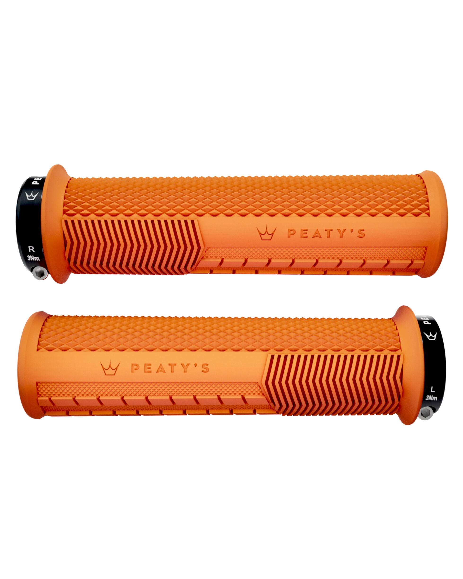 Par de Puños Monarch Knurl de Peaty's Naranja 7/7
