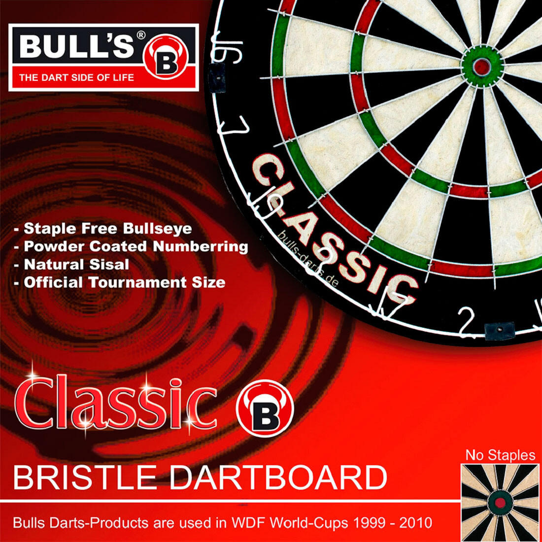 BULL'S Classic Bristle Dart Board 2/2