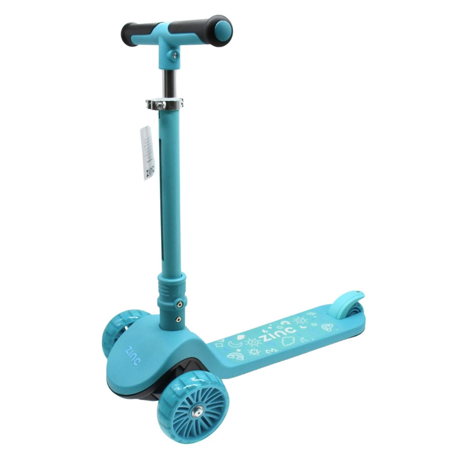 ZINC Shine LED Folding Scooter (Blue)