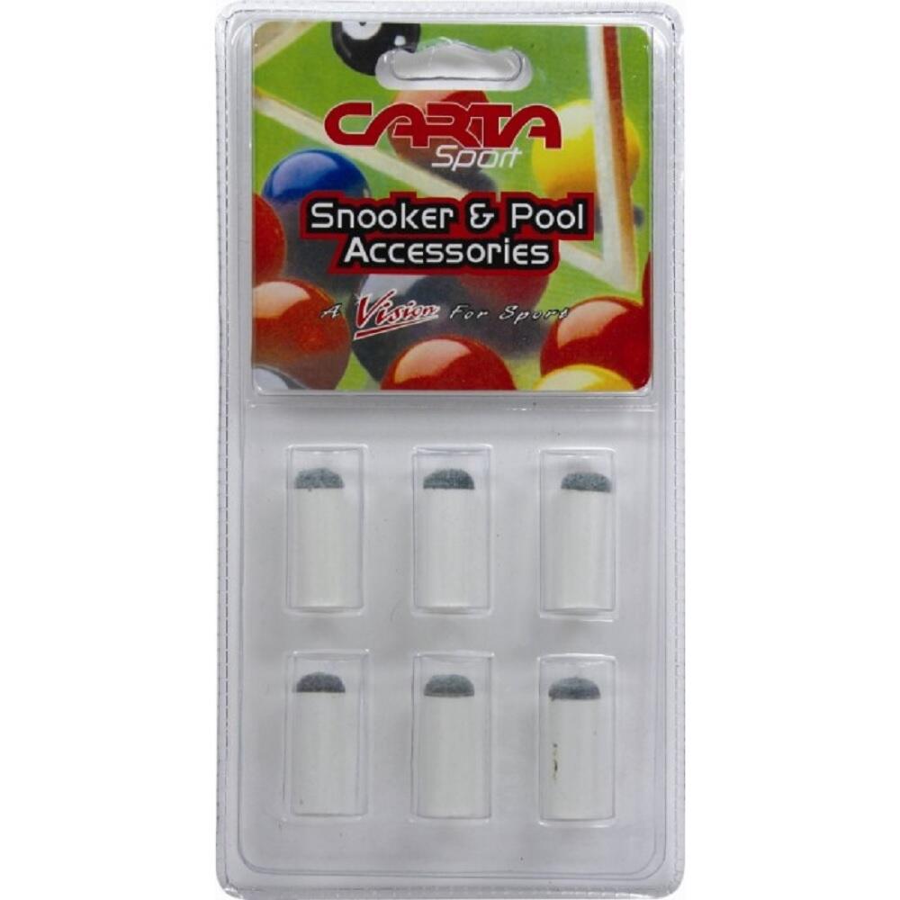 CARTA SPORT Pool Cue Tips (Pack of 6) (White)