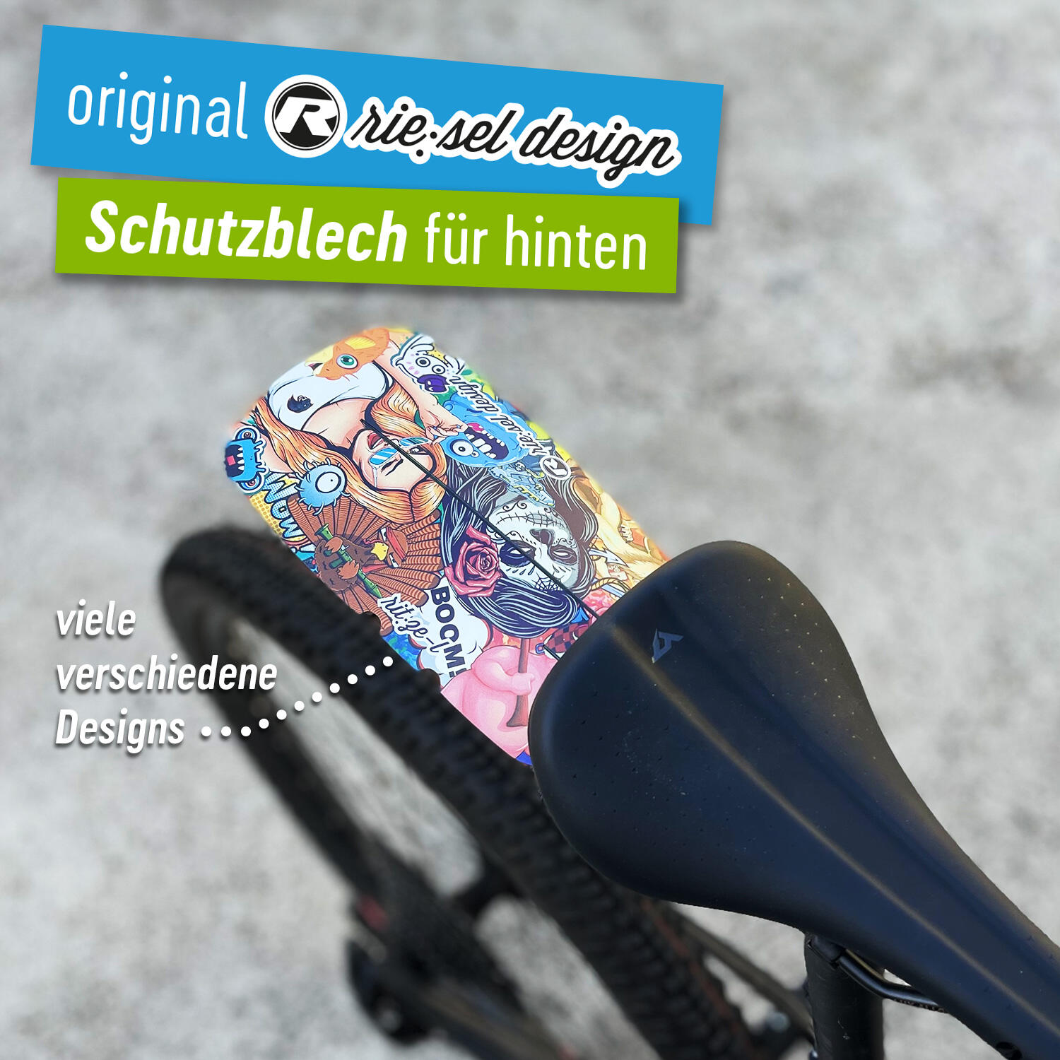 Steckschutzblech Mudguard für den Sattel MTB GRAVEL KIDSBIKE Schutzblech hinten 2/6