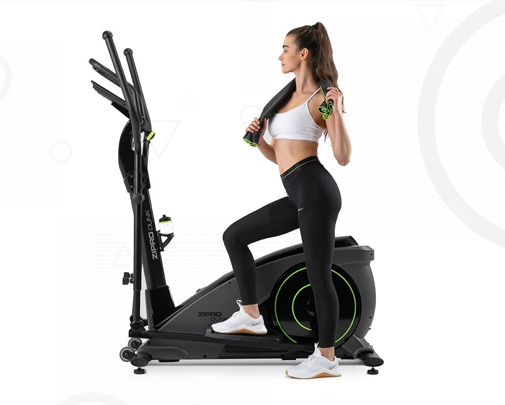 Trenażer eliptyczny treningowy Dunk iConsole+ elektryczno-magnetyczny koło 12 kg 3/8