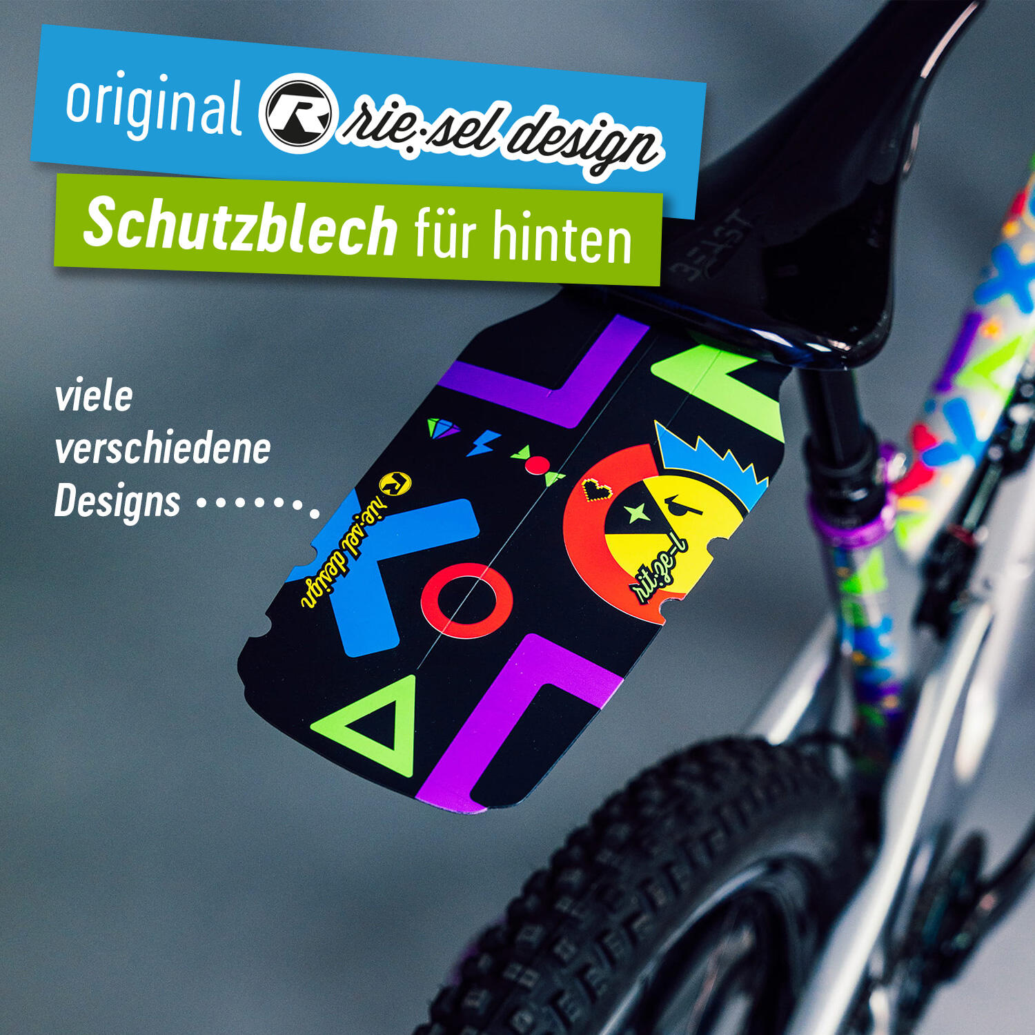 Steckschutzblech Mudguard für den Sattel MTB GRAVEL KIDSBIKE Schutzblech hinten 2/6