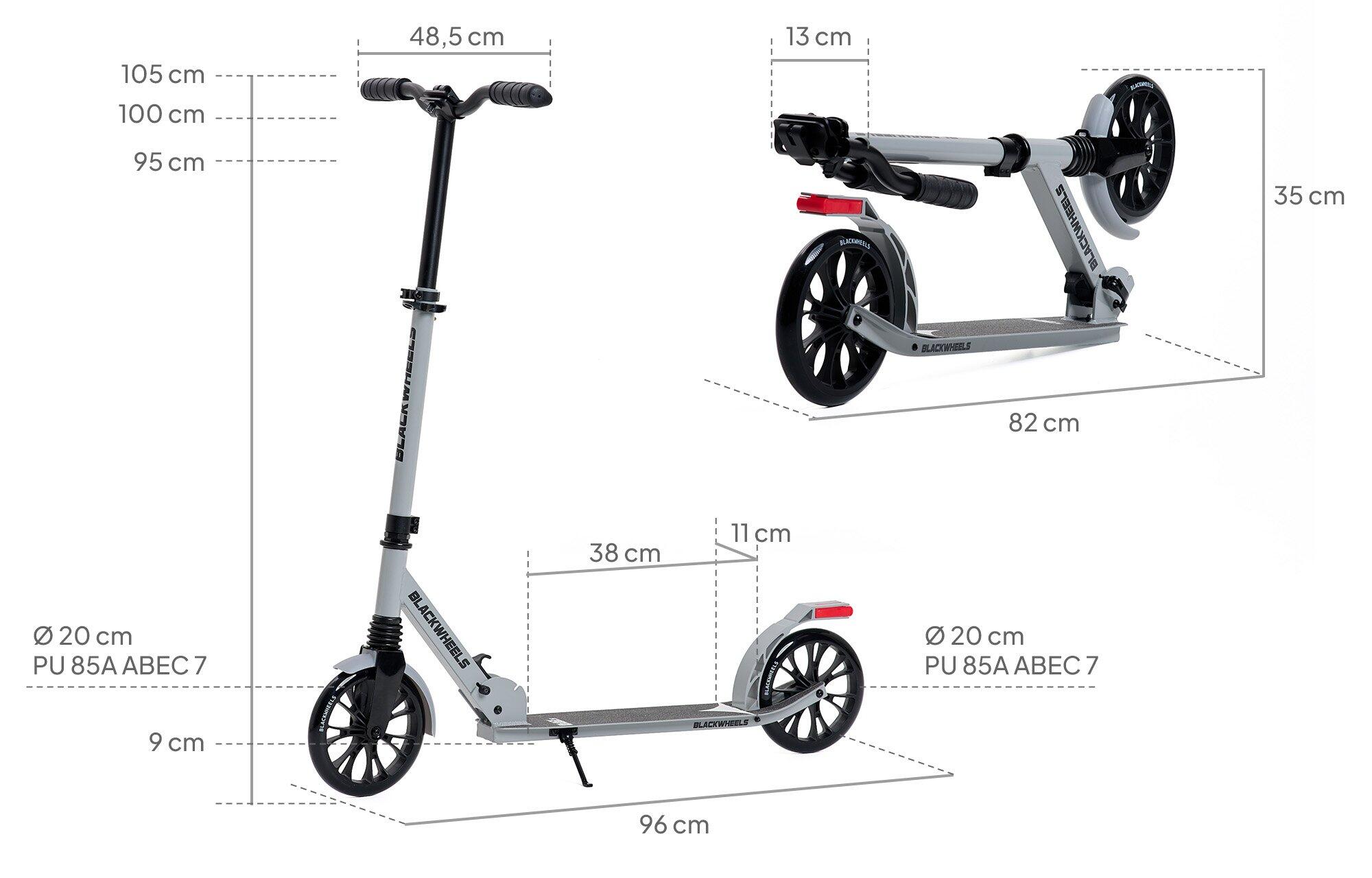 Trottinette adulte Blackwheels Zoom pliable 2/7
