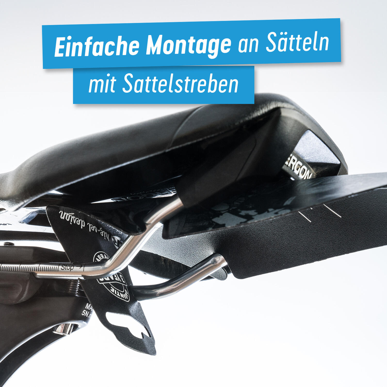 Steckschutzblech Mudguard für den Sattel Rennrad Gravel Schutzblech hinten 3/6
