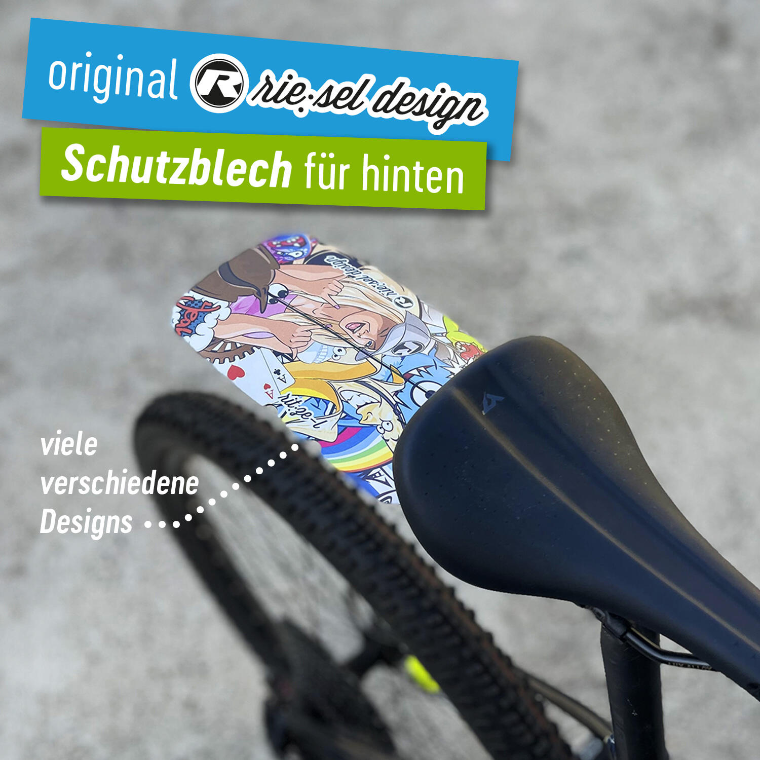 Steckschutzblech Mudguard für den Sattel MTB GRAVEL KIDSBIKE Schutzblech hinten 2/6