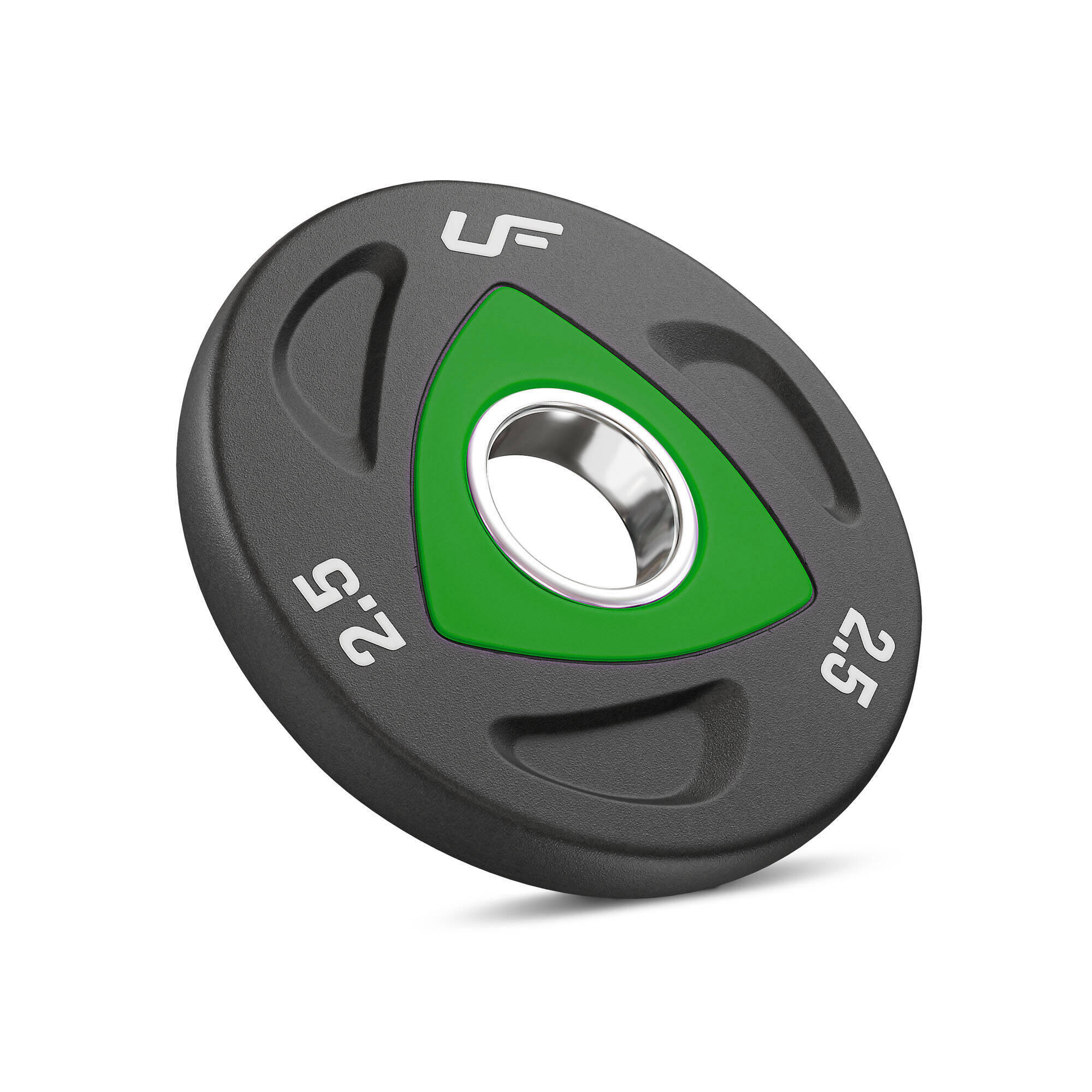 Upform - Poids Olympique En Polyuréthane Upform 2,5 Kg - Poids De Musculation - Noir - 2,5 Kg - Decathlon