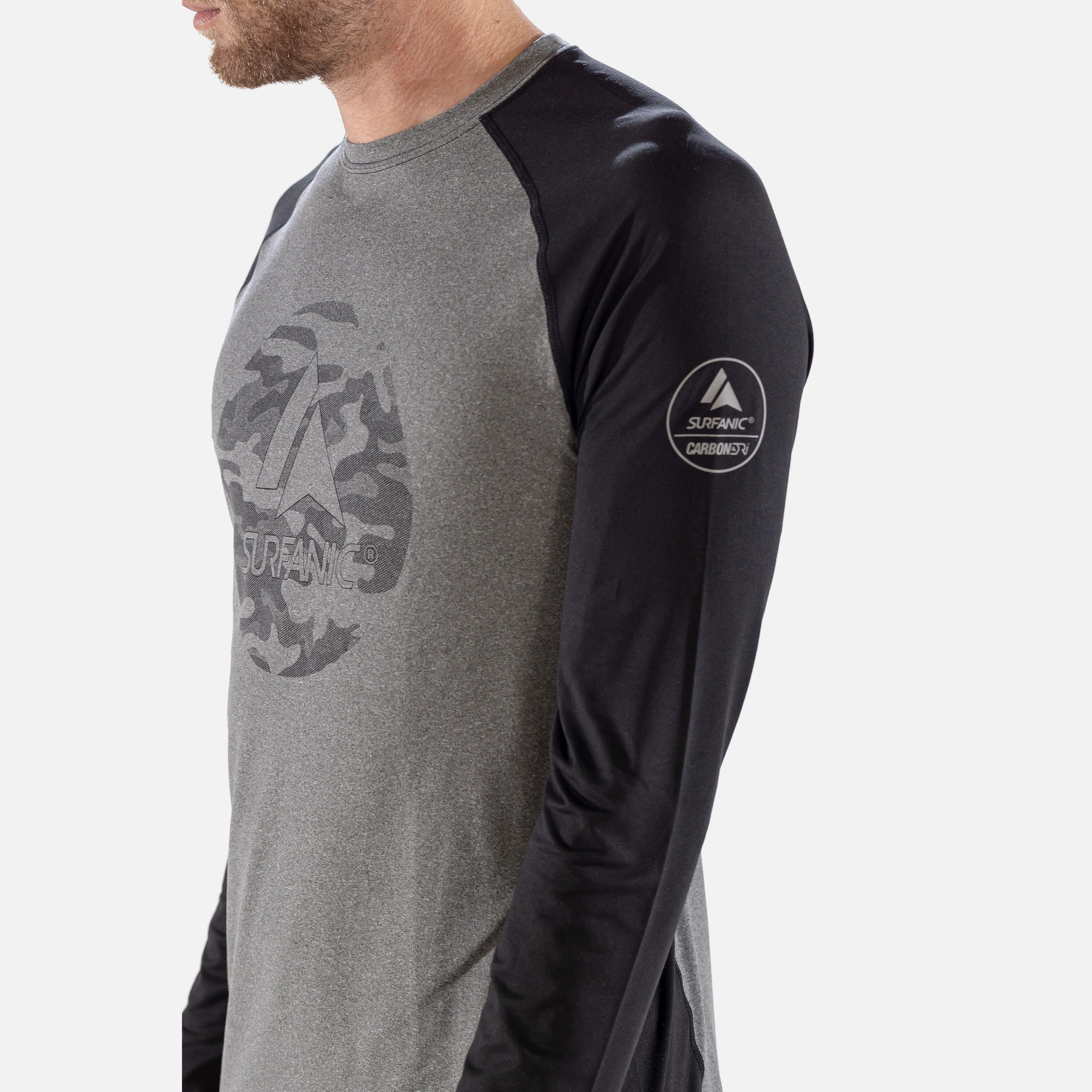 CarbonDri Bodyfit Mens Crewneck Black Camo 7/7