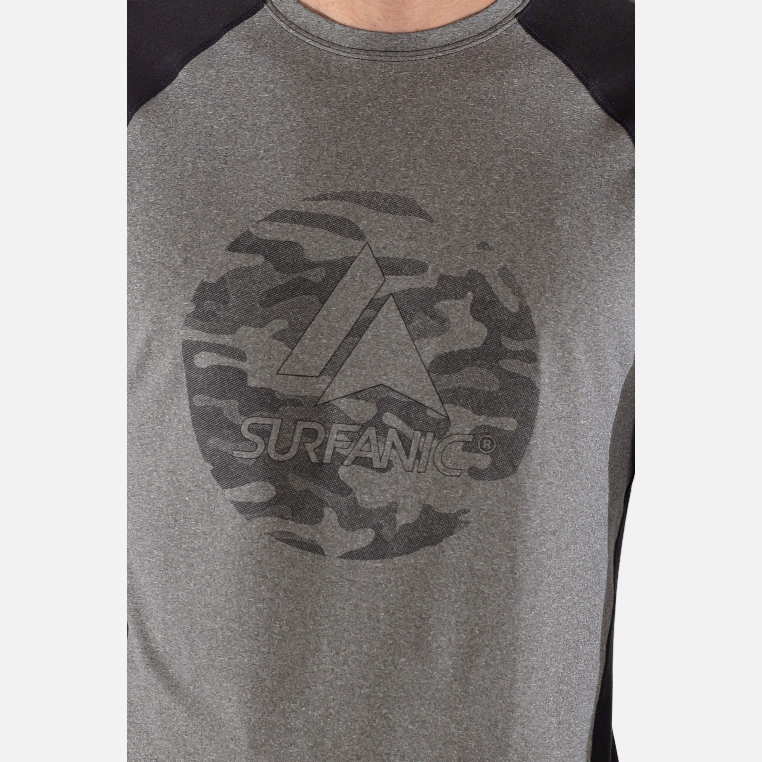 CarbonDri Bodyfit Mens Crewneck Black Camo 6/7