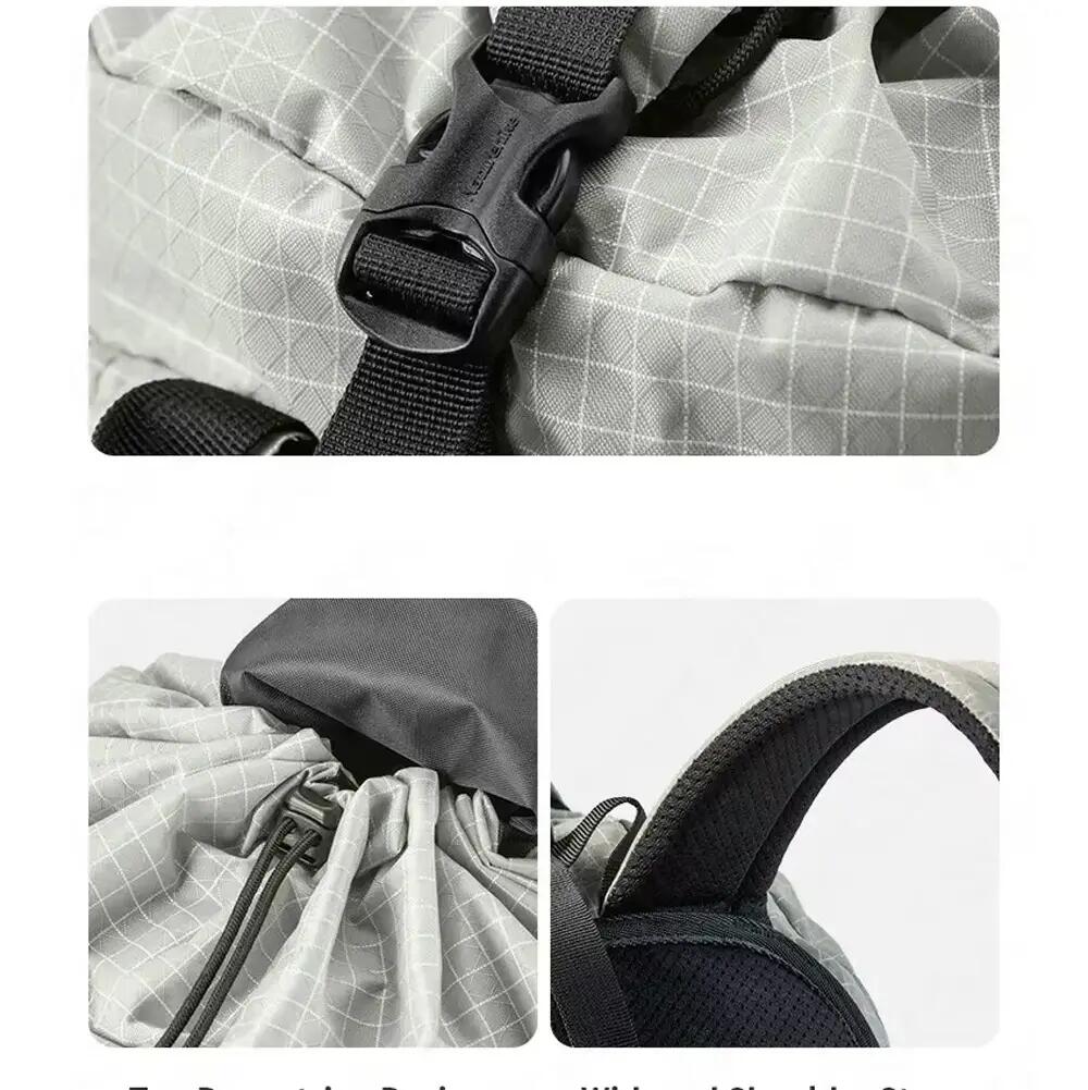 Mochila de montaña y trekking 20L NATUREHIKE Ultraligera Negra 4/4
