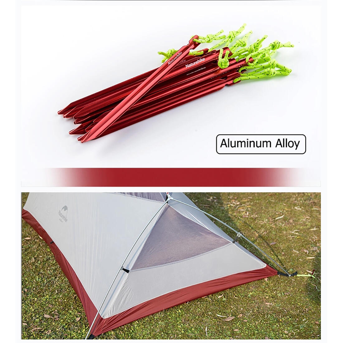 Tienda de Campaña 3 personas Naturehike Azul Cloud Up 3 Ultraligera 3/4