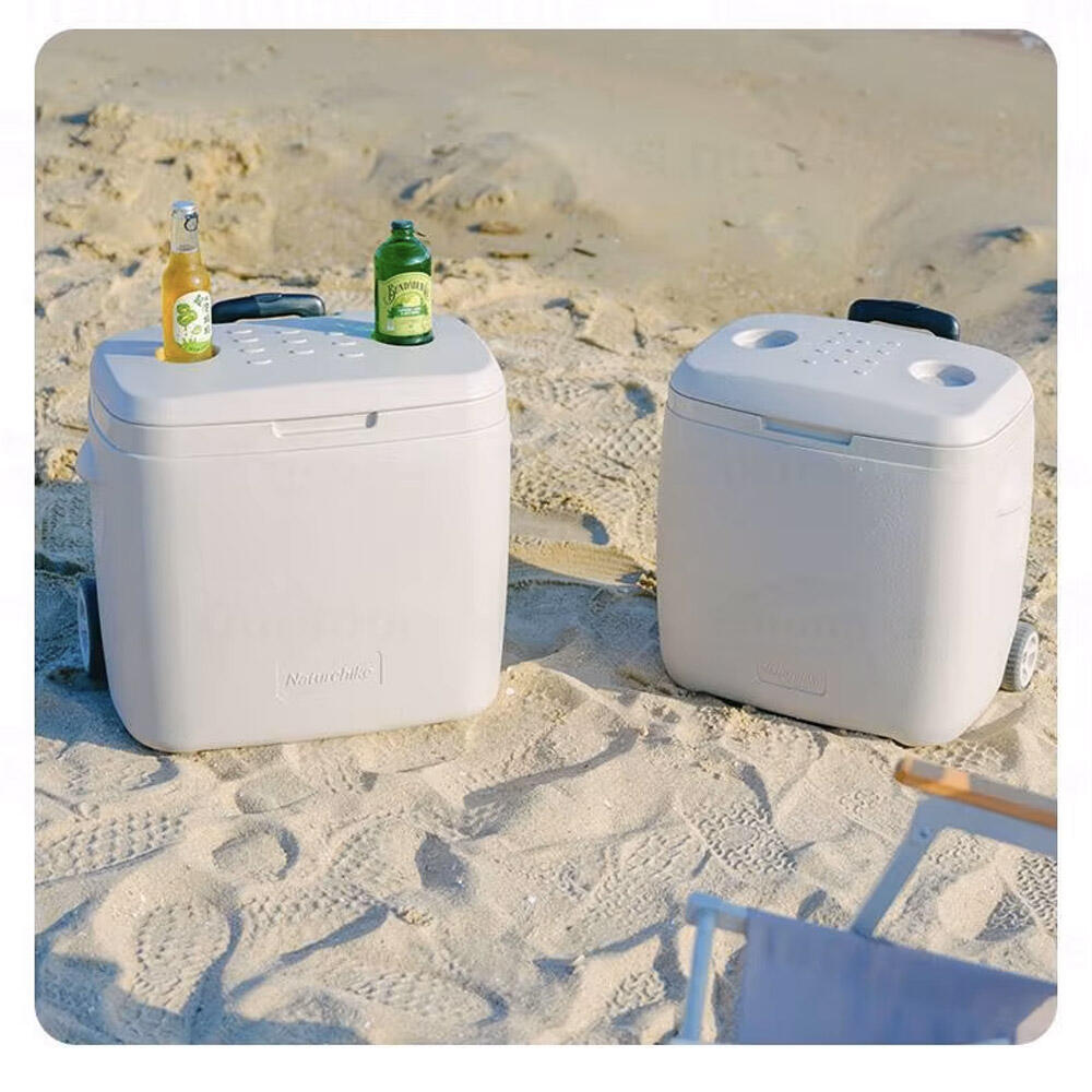 Nevera Térmica rigida para playa y camping - 28L Ligera Con Ruedas 1/6