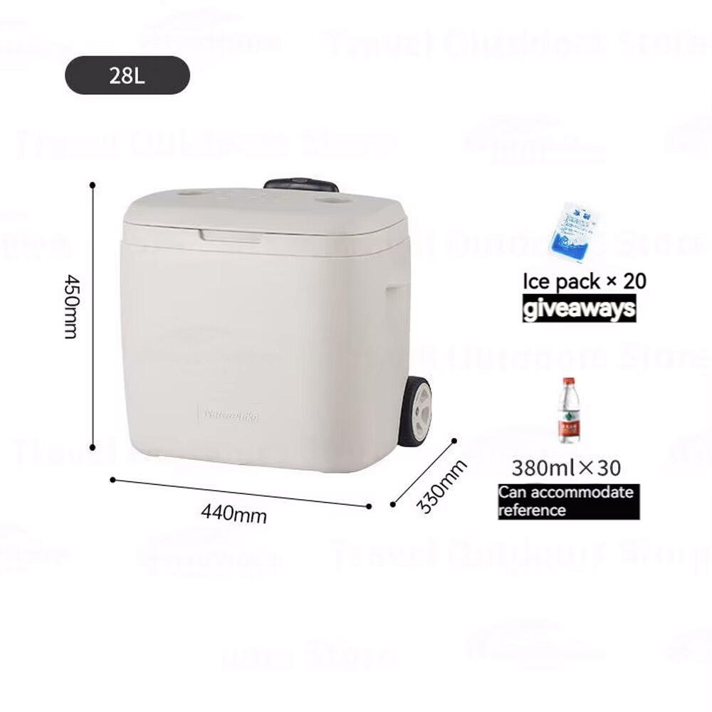 Nevera Térmica rigida para playa y camping - 28L Ligera Con Ruedas 2/6
