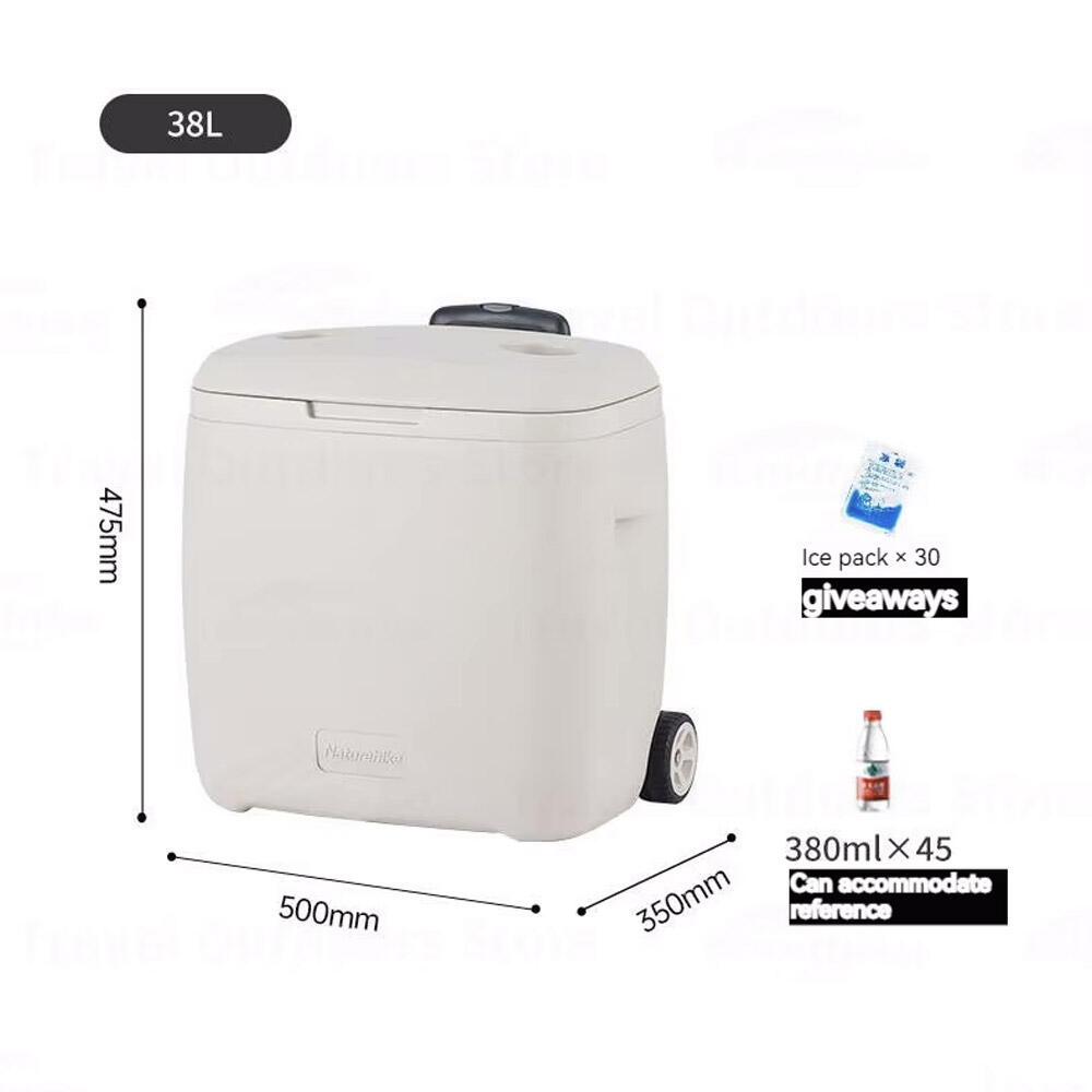 Nevera Térmica rigida para playa y camping - 38L Ligera Con Ruedas 2/6