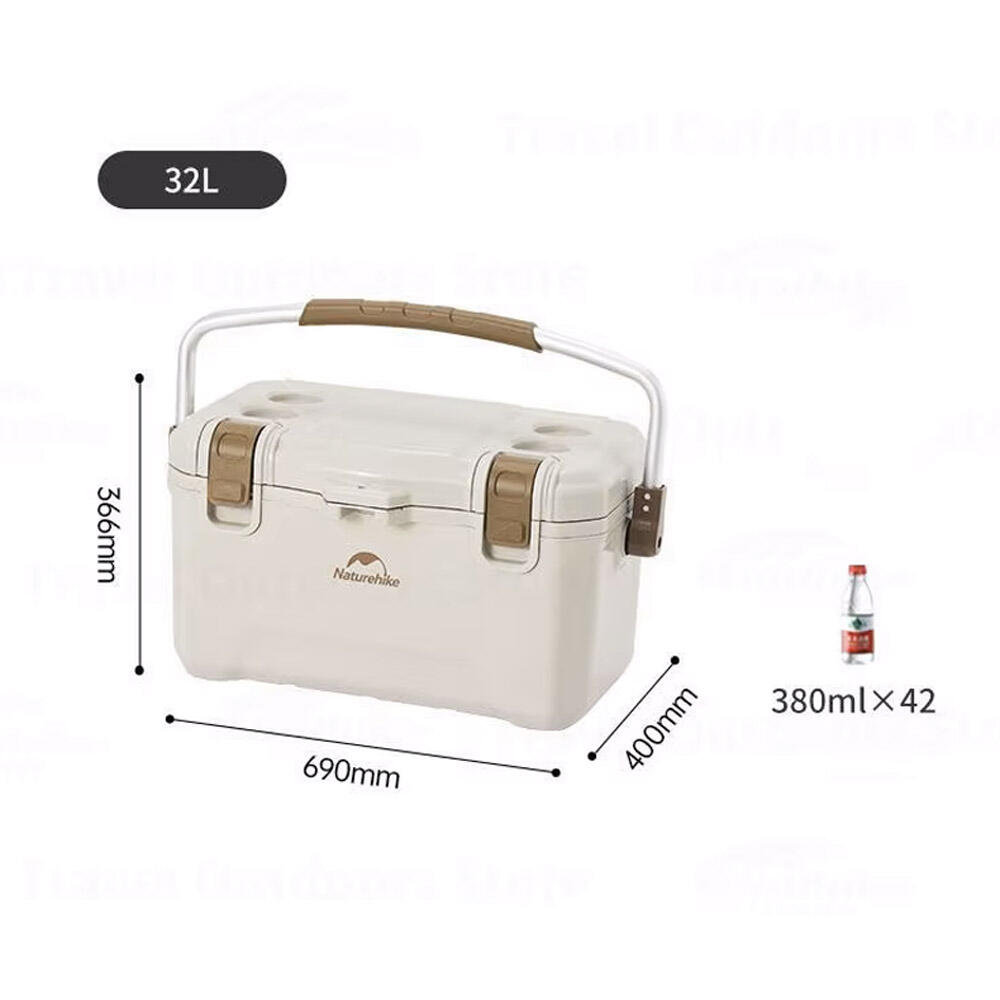 Nevera Térmica rigida para playa y camping - 32L Beige Ligera 7/7