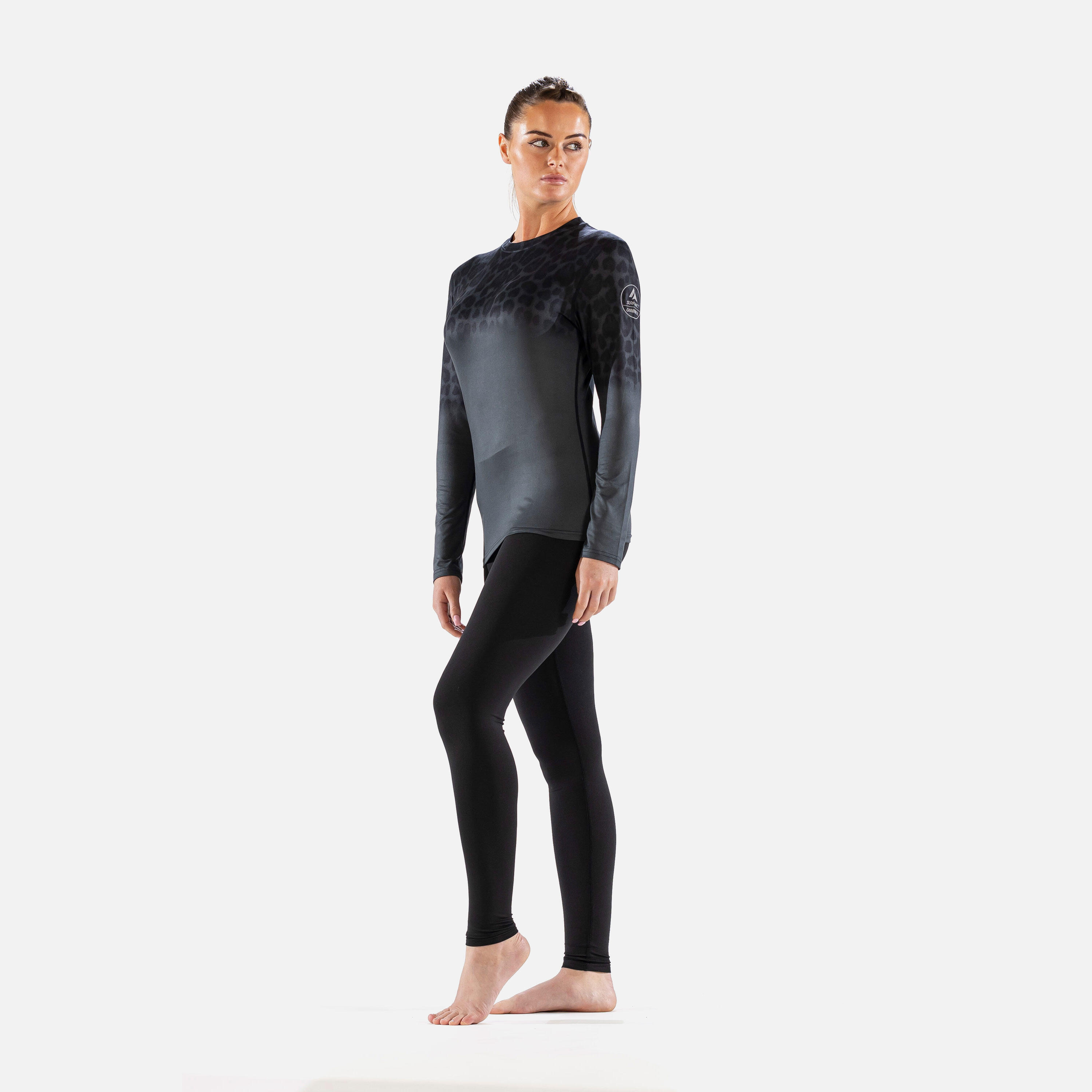 CarbonDri Cozy Jag Womens Crew Neck Jet Black 3/7