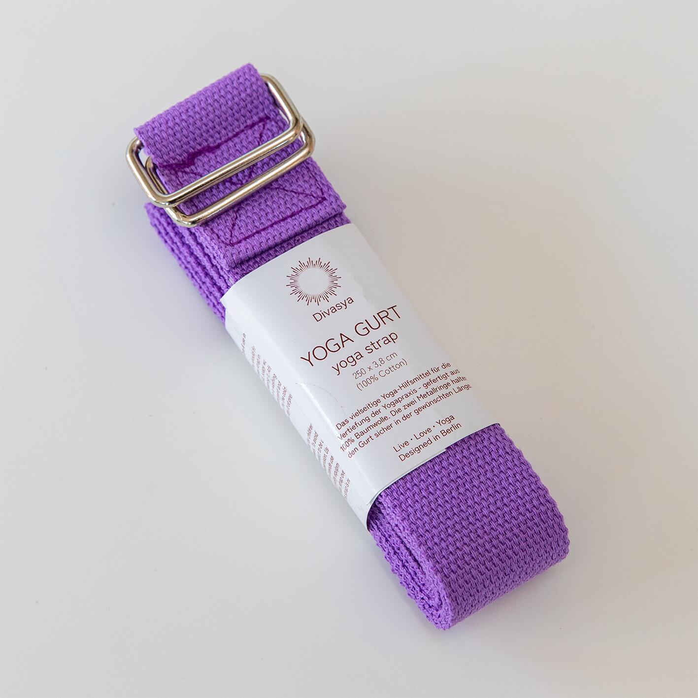 Yogagurt aus Baumwolle, flexible einstellbare Länge, Metallschnalle, in 3 Farben 2/3