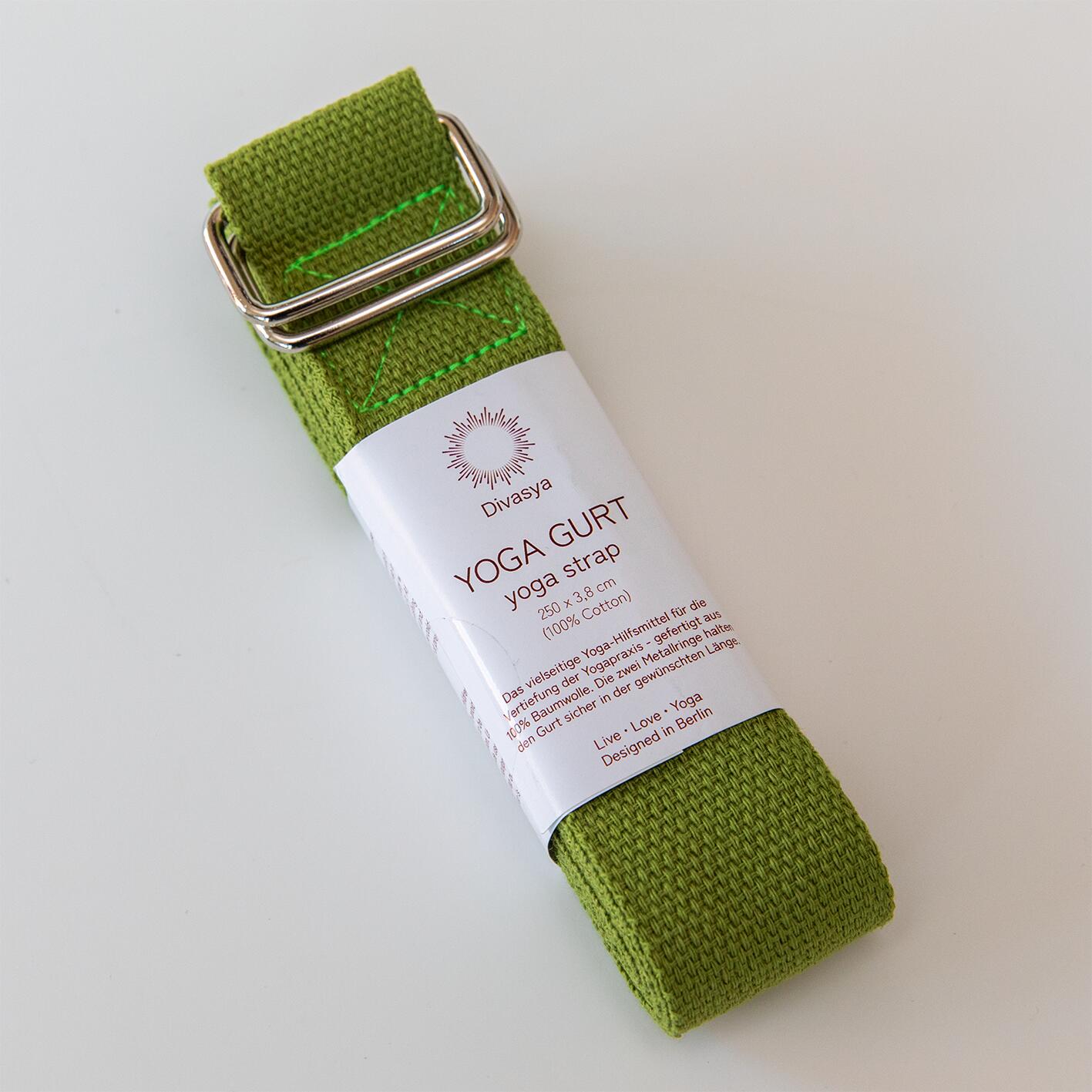 Sangle de yoga: longueur réglable et flexible, boucle en metal | 3 couleurs 3/4